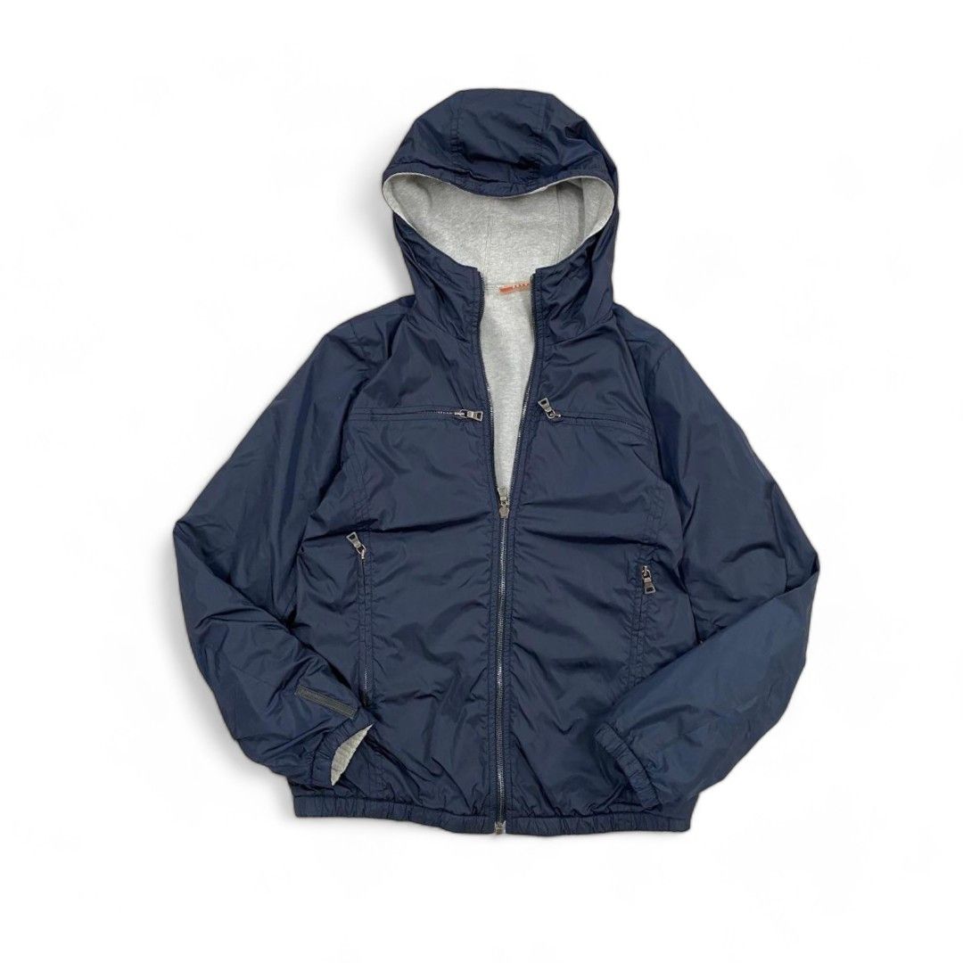 ジャケット・アウター 07AW PRADA SPORT reversible nylon jacket 2010's] Old Prada Linea Rossa NYLON REVERSIBLE ZIP UP JACKET