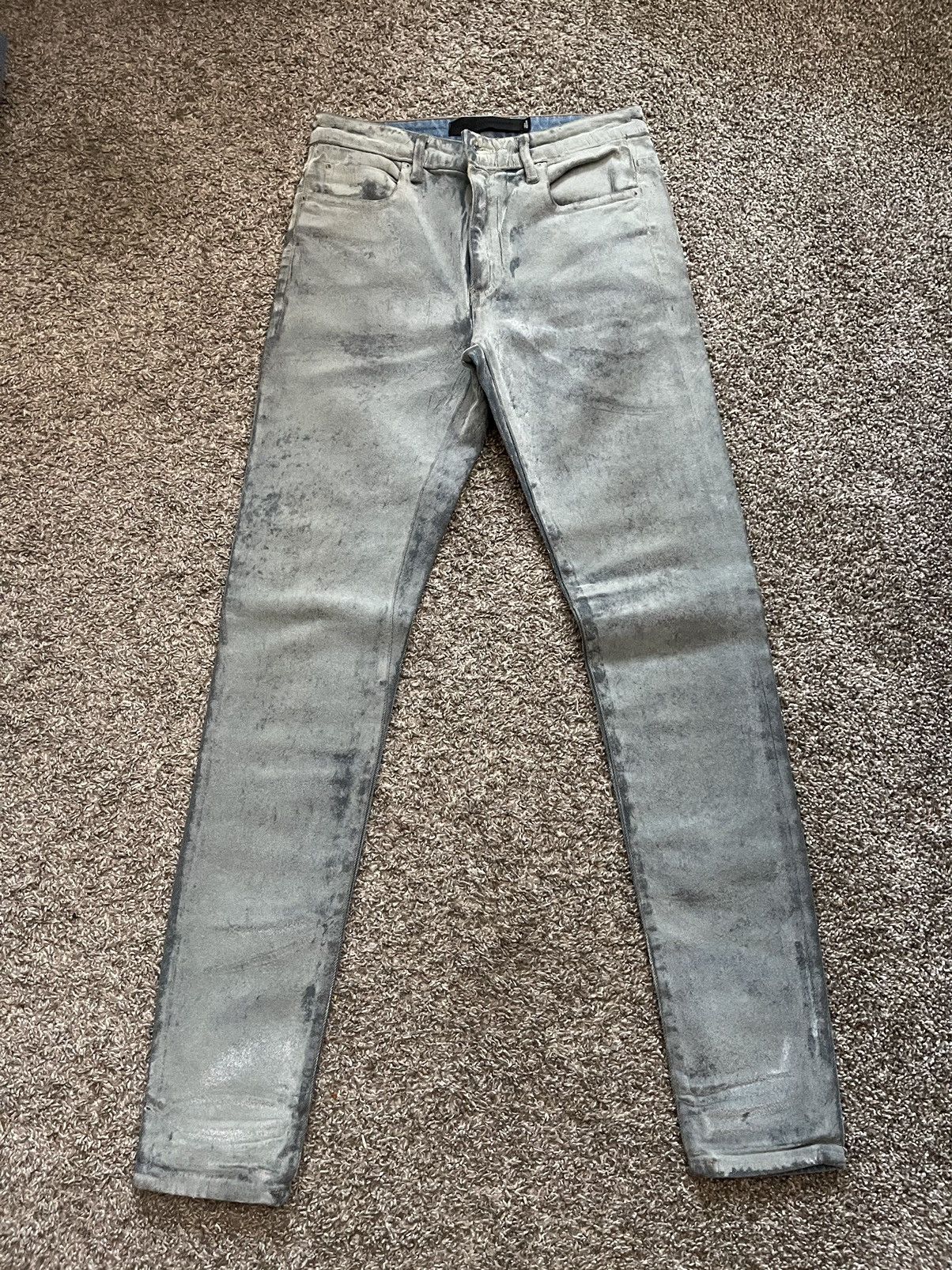 image of Alexander Wang Suede Denim in Blue, Men's (Size 27)