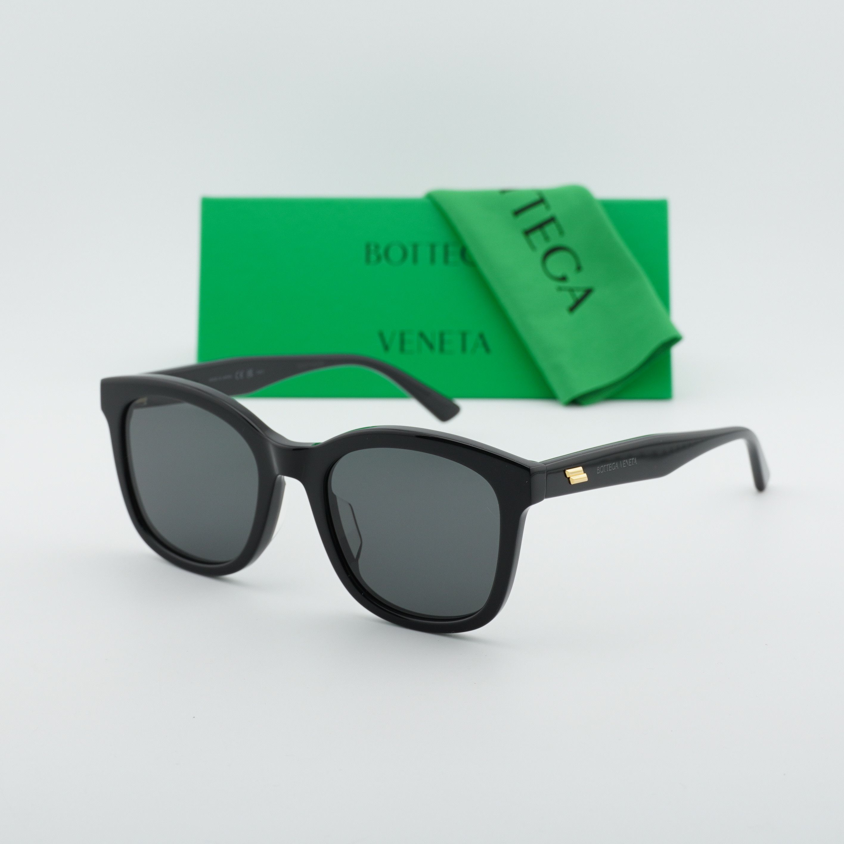 Bottega Veneta Bottega Veneta BV1080SK 001 Unisex Sunglasses Black Square Size ONE SIZE - 10 Thumbnail