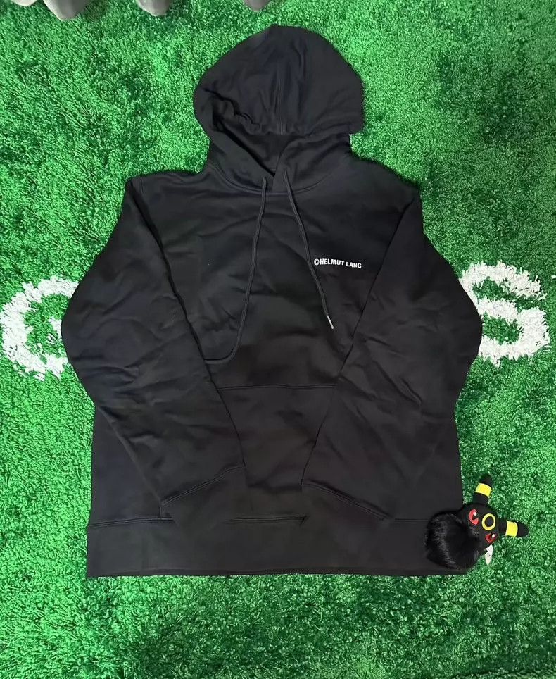 Helmut Lang HELMUT LANG Black small logo hoodie Size US XL / EU 56 / 4 - 1 Thumbnail
