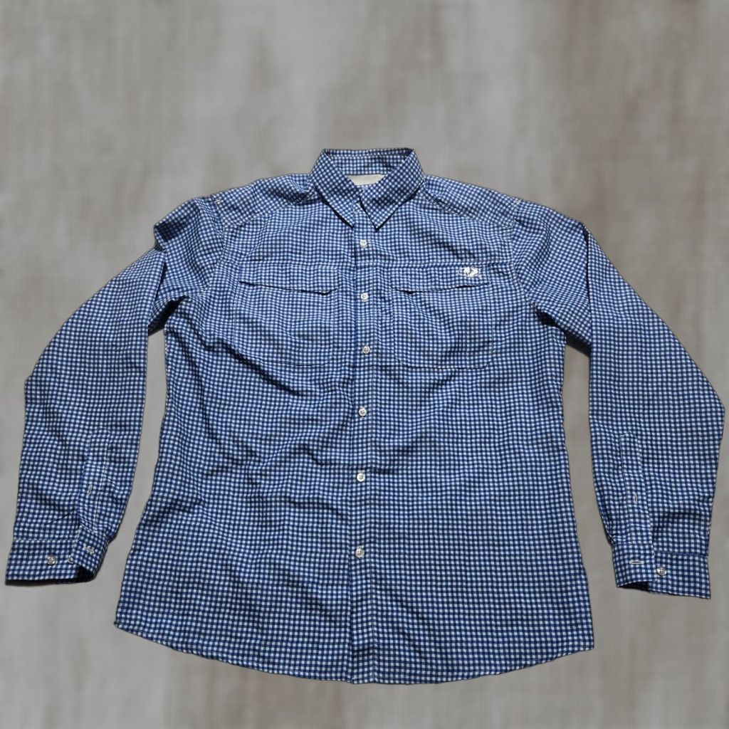 Vintage EAG Elite Shirt Button-Up Check Blue Long Sleeve L Men's Size US L / EU 52-54 / 3 - 1 Thumbnail