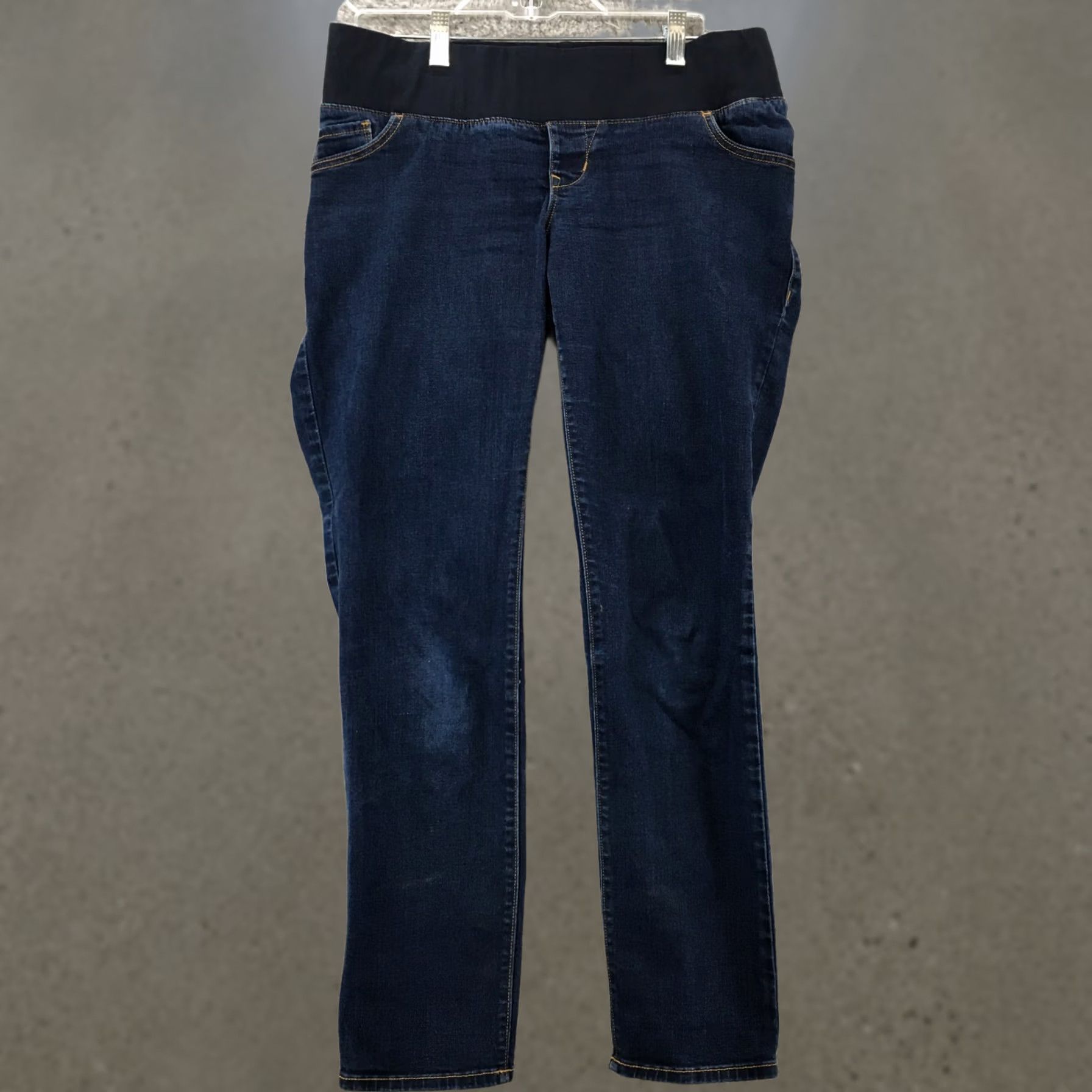 Old Navy Old Navy Jeans Womens 8 Maternity Denim Skinny Low Rise Dark Blue 5-Pocket Stretch Comfort Pull On Size 30" / US 8 / IT 44 - 1 Thumbnail