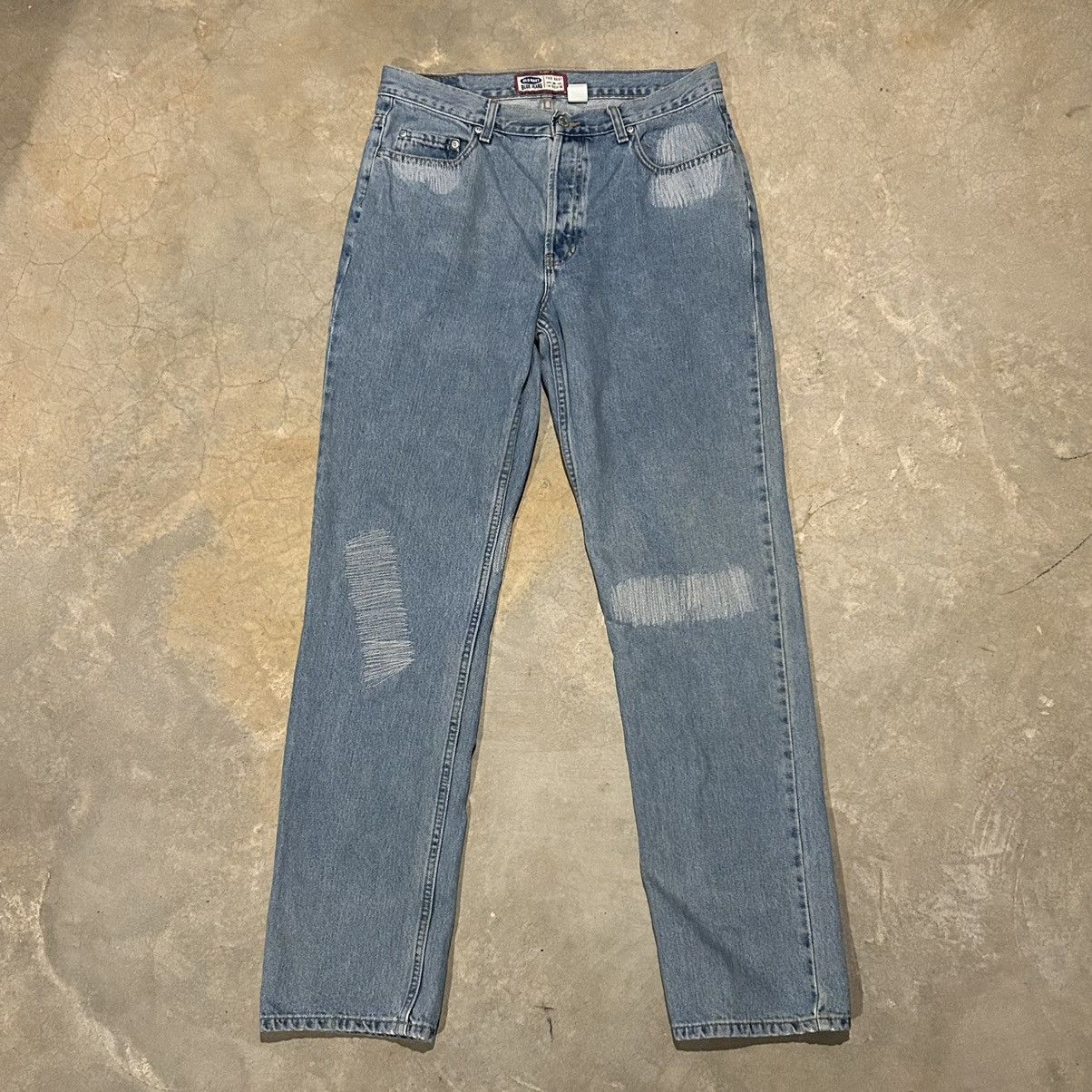 Old Navy Vintage 2000s Old Navy Sashiko Repaired Cone Mill Denim Size US 34 / EU 50 - 1 Thumbnail