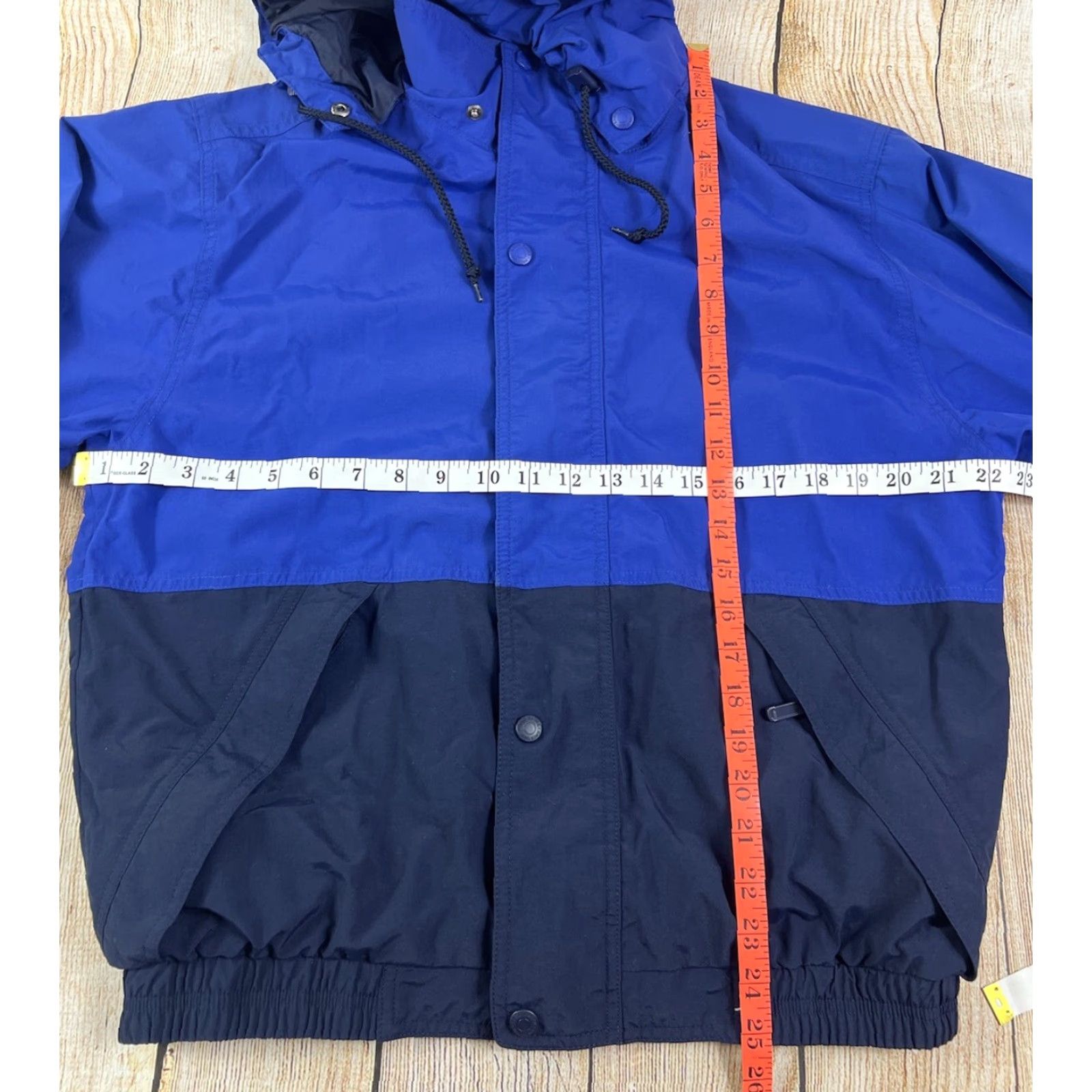 Eddie Bauer VINTAGE Eddie Bauer Ebtek Jacket Blue Hooded Coat Mens Small Zip Rain Coat Outdoor Ski Classic Style Mens Size US S / EU 44-46 / 1 - 3 Thumbnail