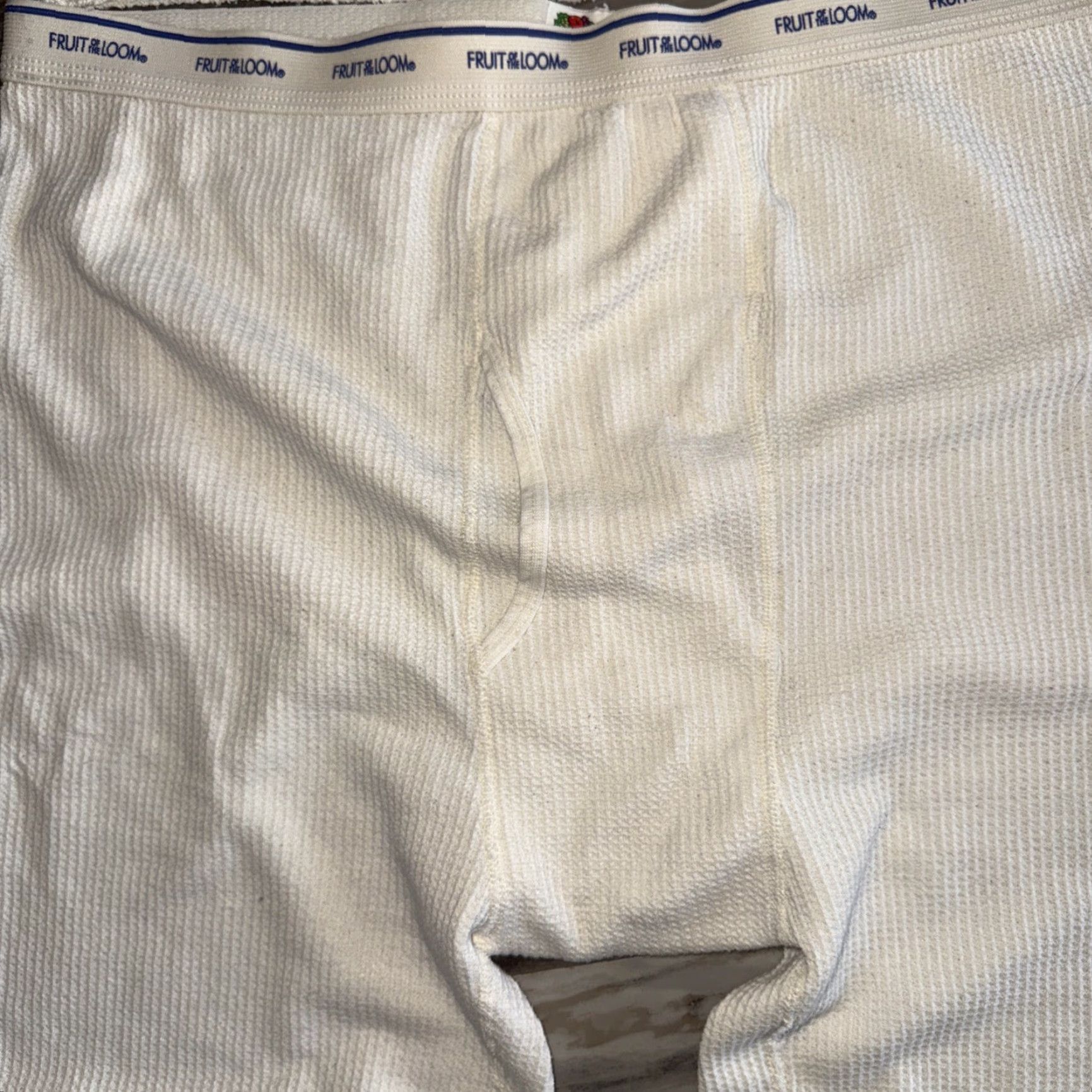 Fruit Of The Loom Fruit Of The Loom Thermal Waffle Long Johns Underwear Men’s XL Cream Pants Only Mens X L Cotton Polyester Vintage Warmth Retro 90s Size US 36 / EU 52 - 4 Thumbnail