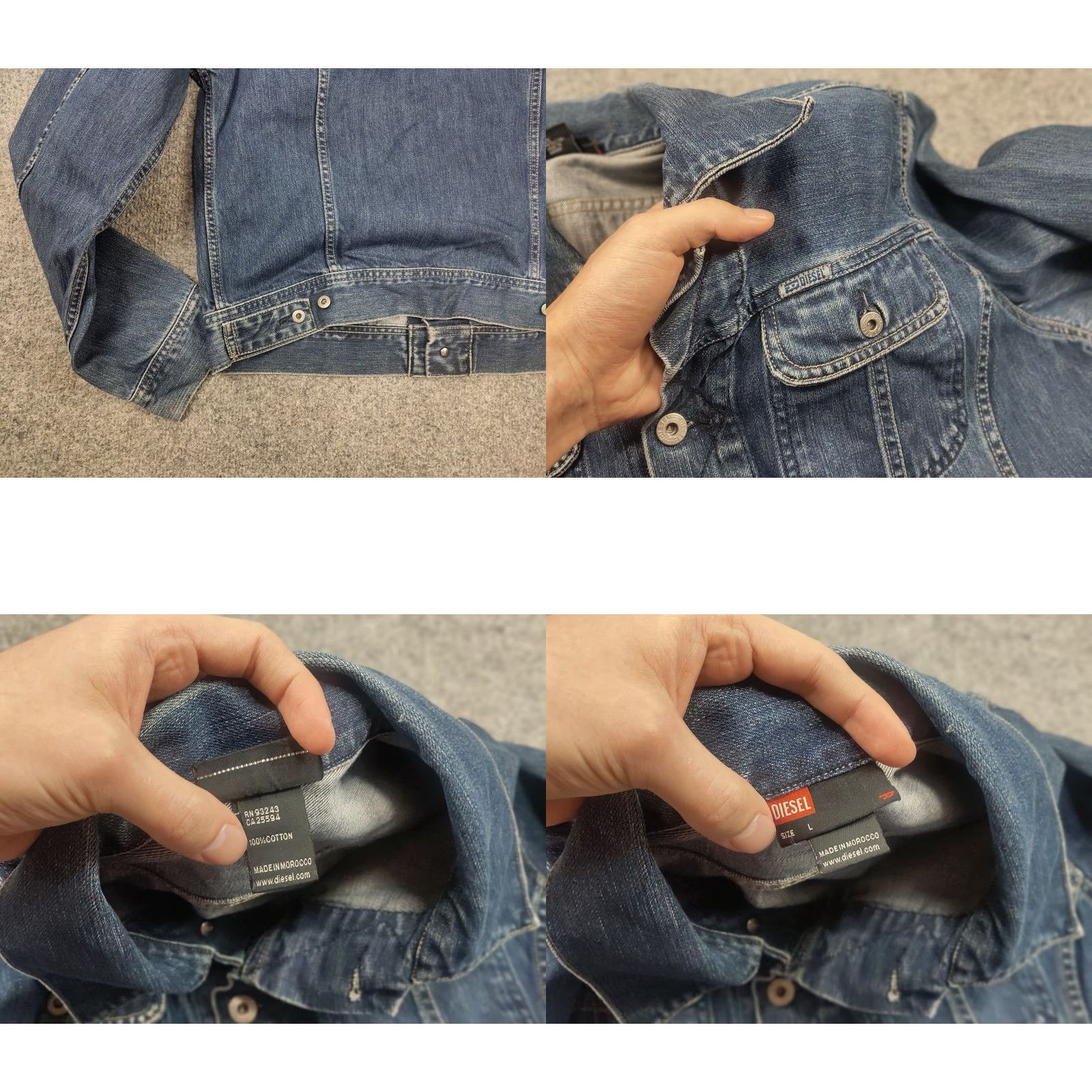 Diesel VINTAGE Diesel Gregg Denim Jacket L Men Blue 90s Y2K Style Pocket Button Armor? Size US L / EU 52-54 / 3 - 8 Thumbnail
