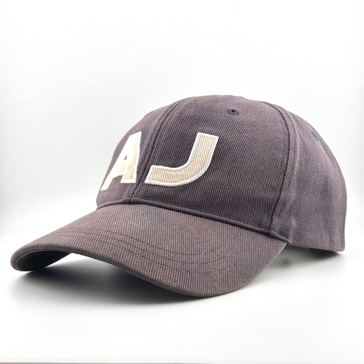 Armani Vtg 90s Armani Jeans AJ Logo Sunfaded Hat Washed Cap Size ONE SIZE - 2 Thumbnail