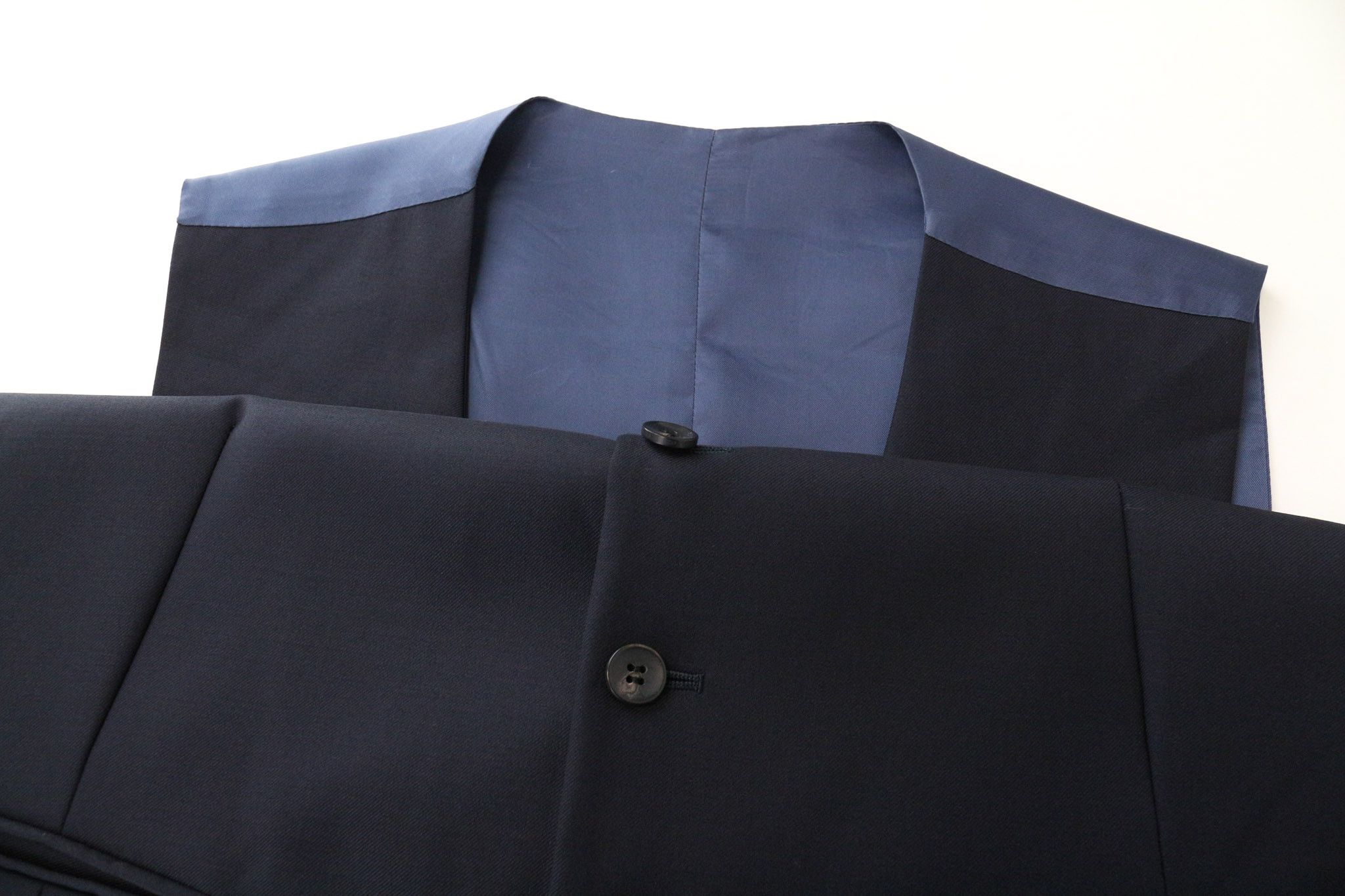 Suitsupply UK40R Blue Wool Single-Breasted Waistcoat 75821 Size 40R - 3 Thumbnail