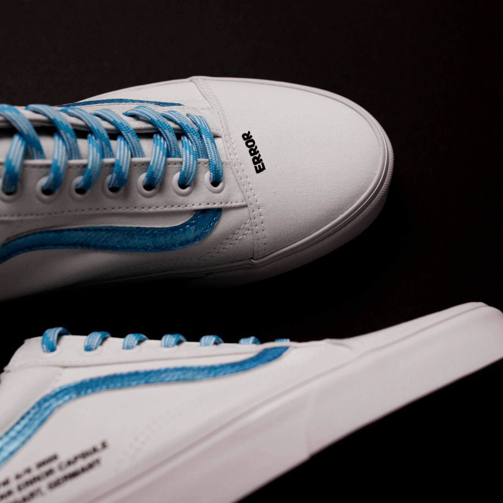 Vans Vans Old Skool "Human Error" Metallic Blue Custom - Sold out Size US 9 / EU 42 - 4 Thumbnail