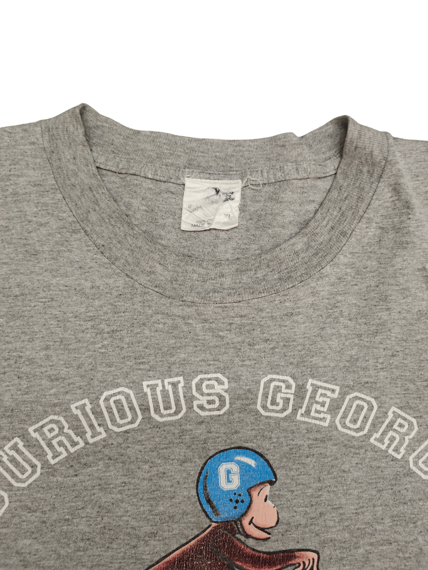Vintage Vintage 90's Curios George Varsity 1997 T-Shirt Size US XL / EU 56 / 4 - 5 Thumbnail