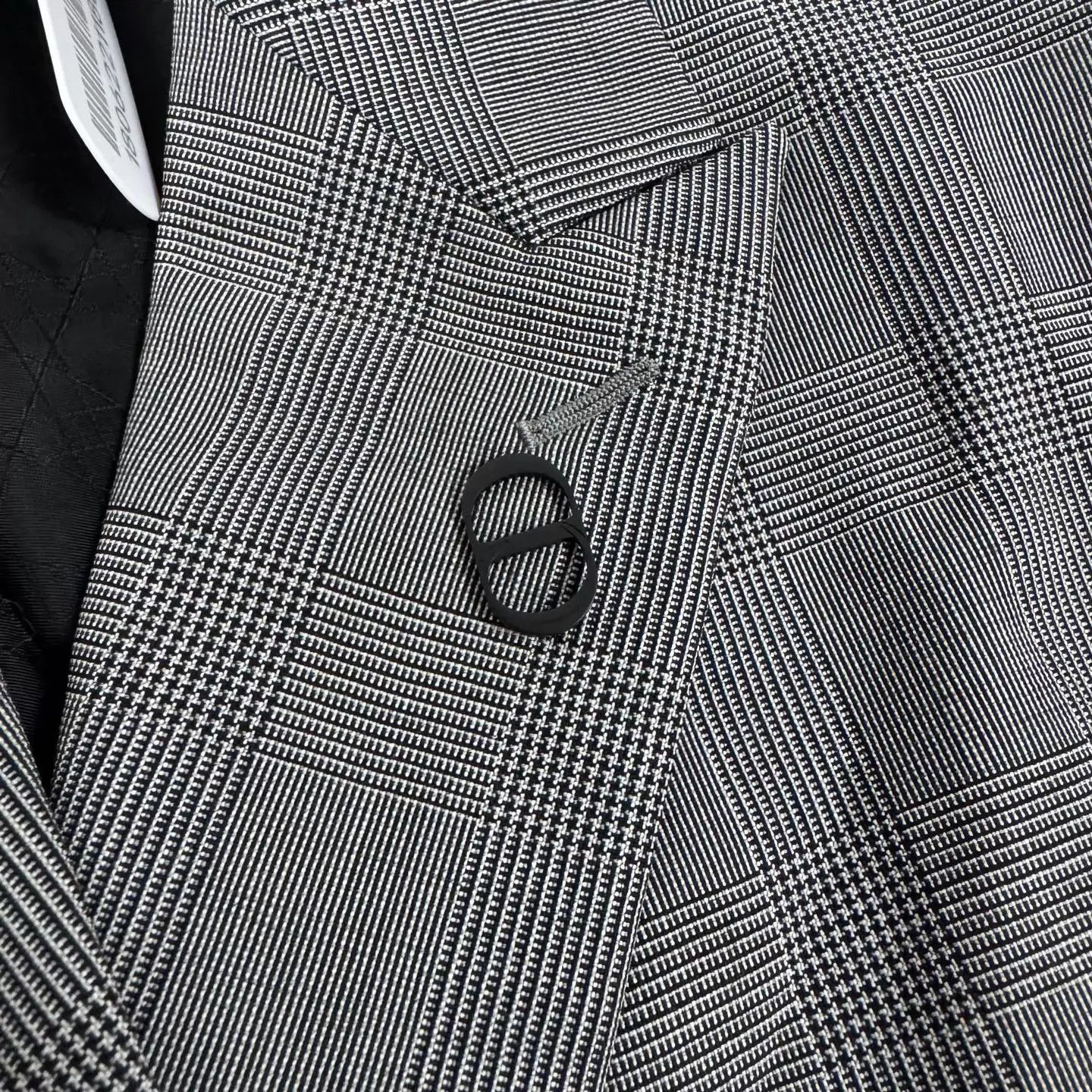 Dior Dior CD Brooch Strap Double-Breasted Glen Blazer 44 Size 44S - 5 Thumbnail