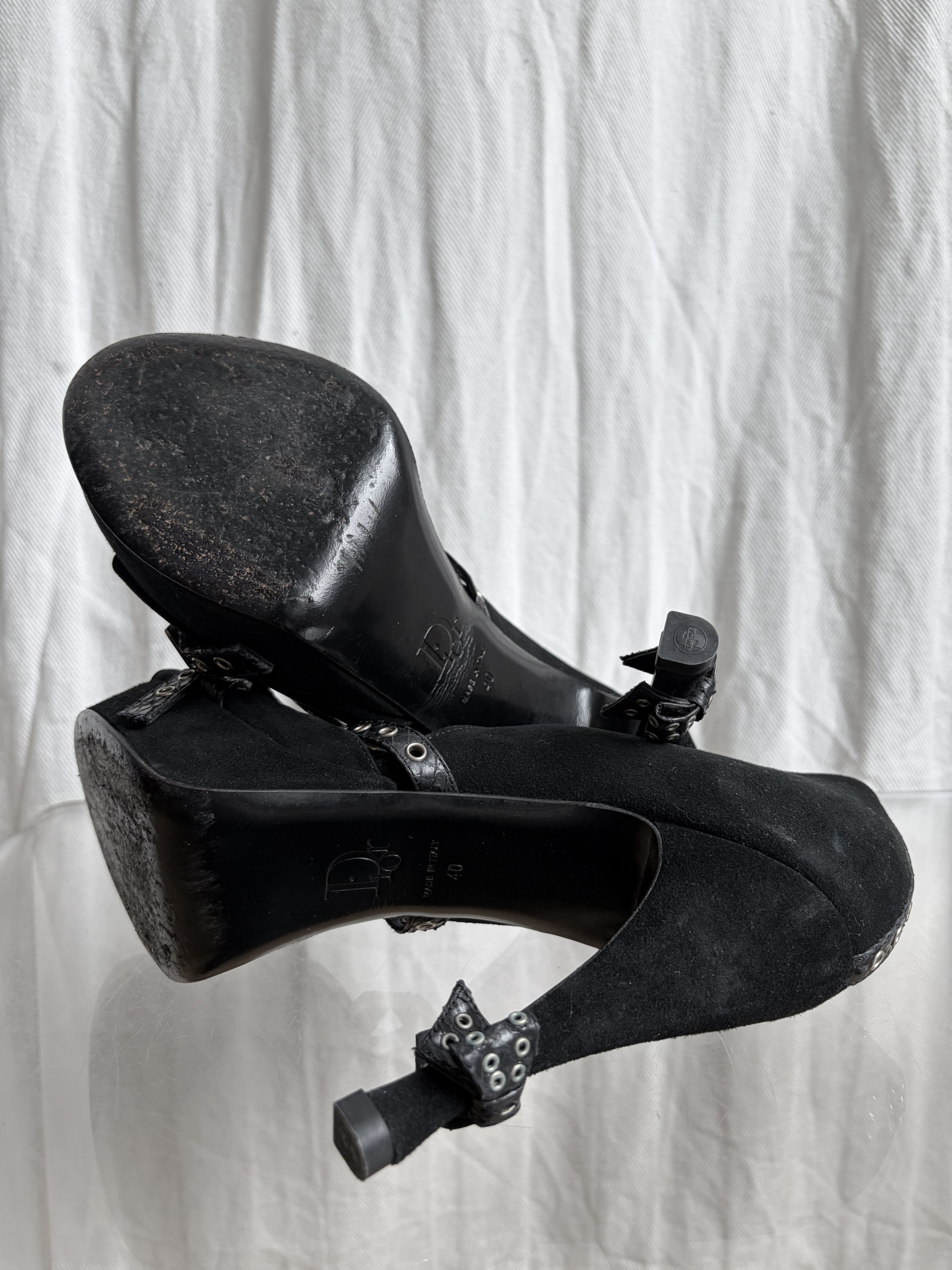 Dior AW03 by John Galliano Studded Bondage Heels Size US 10 / IT 40 - 6 Thumbnail
