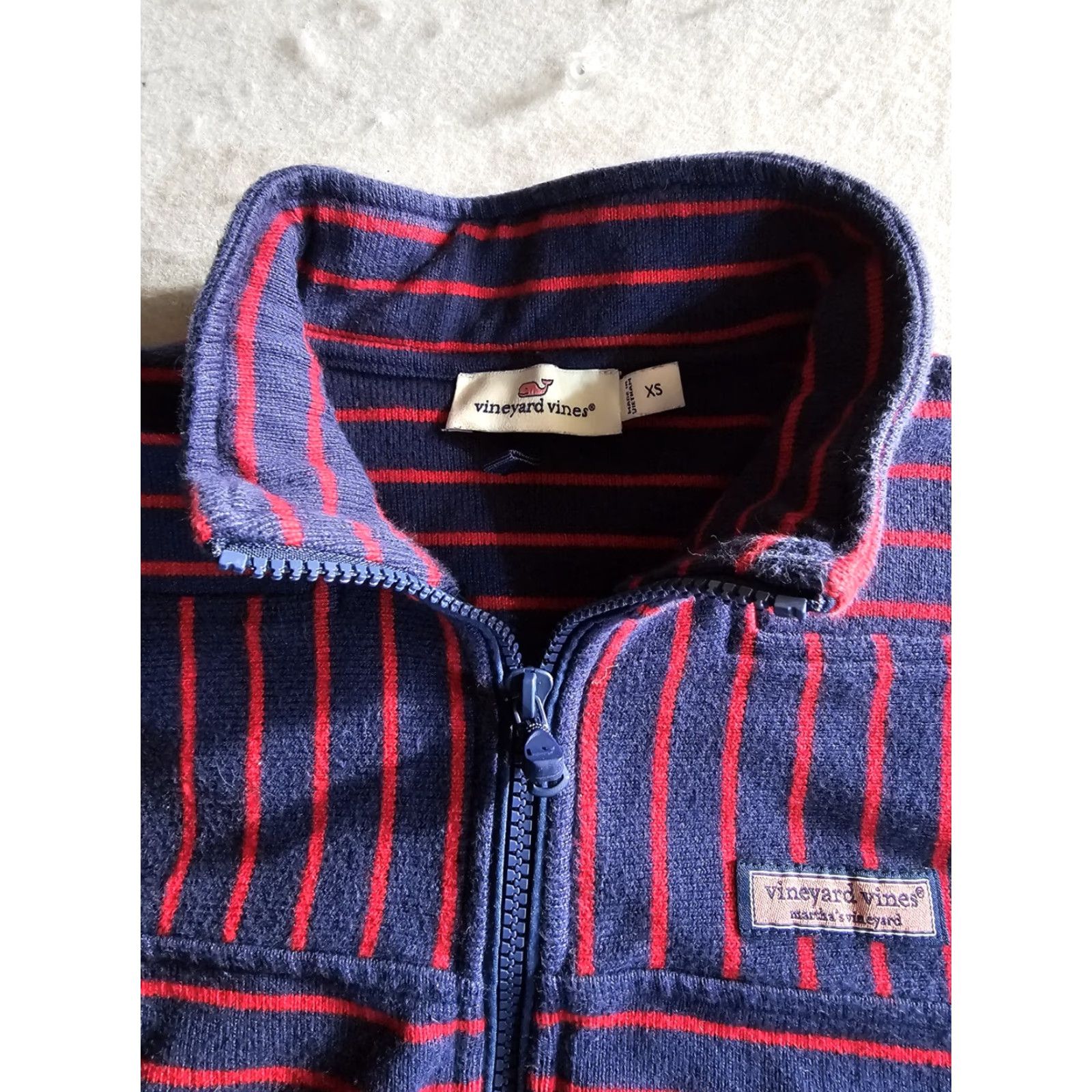 Vineyard Vines Vineyard Vines Sweatshirt 1/4 Zip XS Striped Multicolor 100% Cotton Marlin Logo Mock Neck Womens Long Sleeve Pullover Small/XS? Size XS / US 0-2 / IT 36-38 - 6 Thumbnail