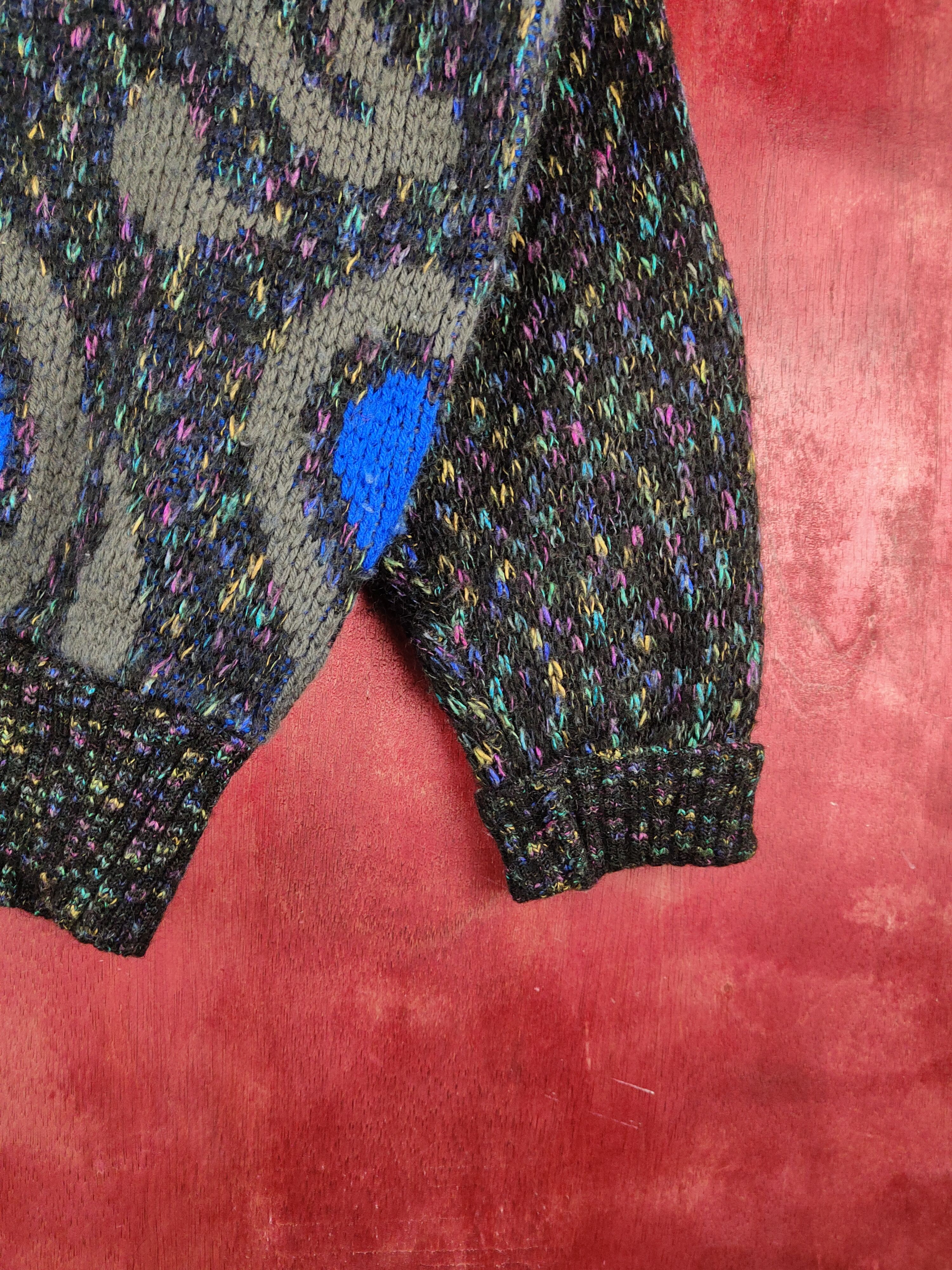 Homespun Knitwear DL Seldom Uomo Black Blue Knitwear Sweatshirt #S1270 Size US L / EU 52-54 / 3 - 6 Thumbnail