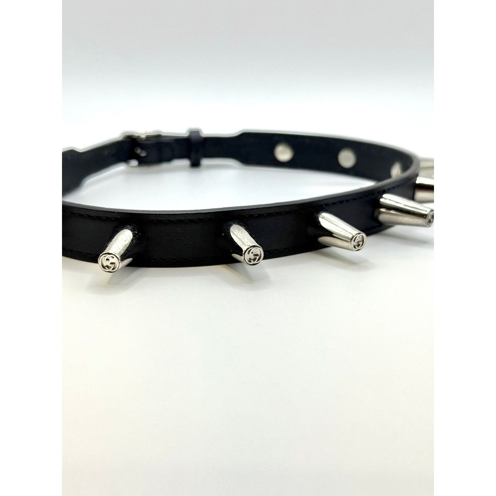 Gucci 2000s Gucci spike leather chocker necklace Size ONE SIZE - 3 Thumbnail