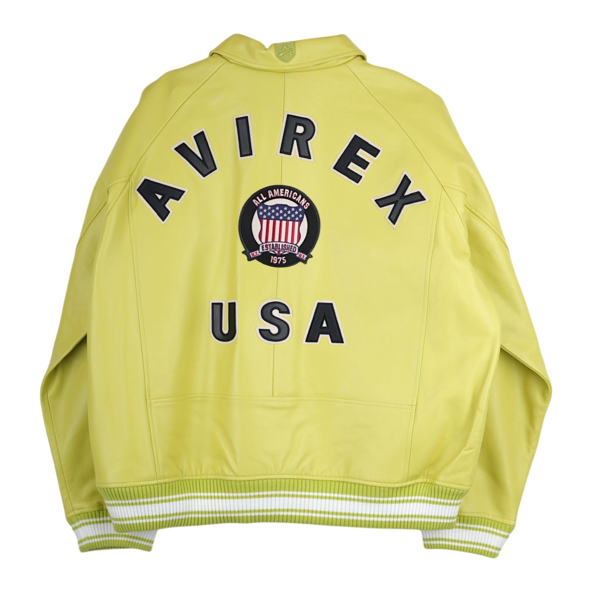 Avirex Icon Leather Jacket Lime Size US XXL / EU 58 / 5 - 1 Thumbnail