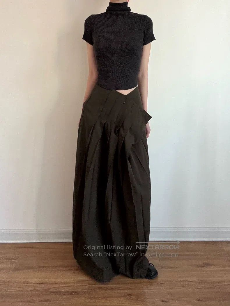 Yohji Yamamoto Yohji Yamamoto size 3 Patchwork pleated skirt Size 25" / US 0 / IT 36 - 4 Thumbnail