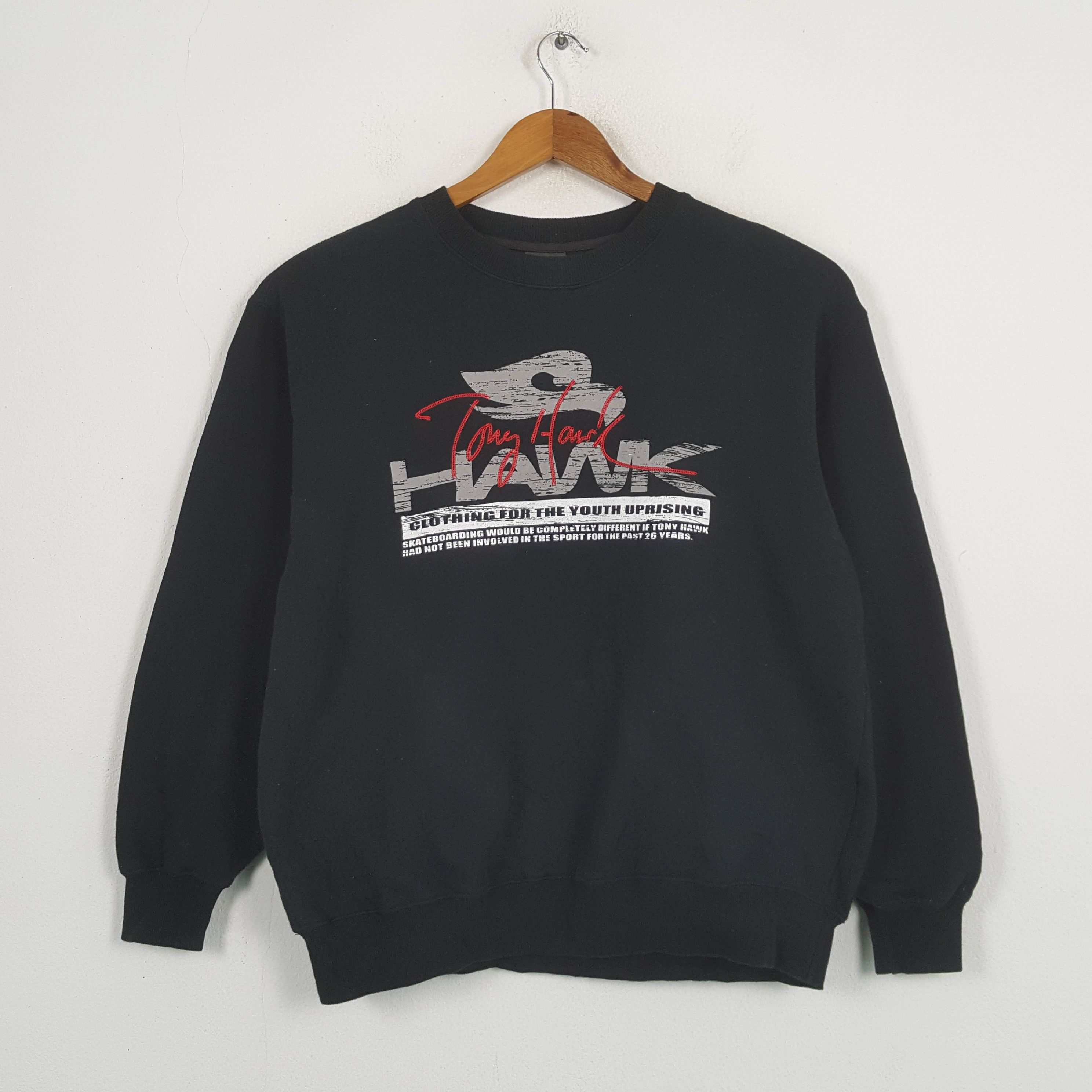 Hawk × Tony Hawk × Vintage Vintage TONY HAWK Skateboard Style Sweatshirt C292N9 Size US L / EU 52-54 / 3 - 1 Thumbnail