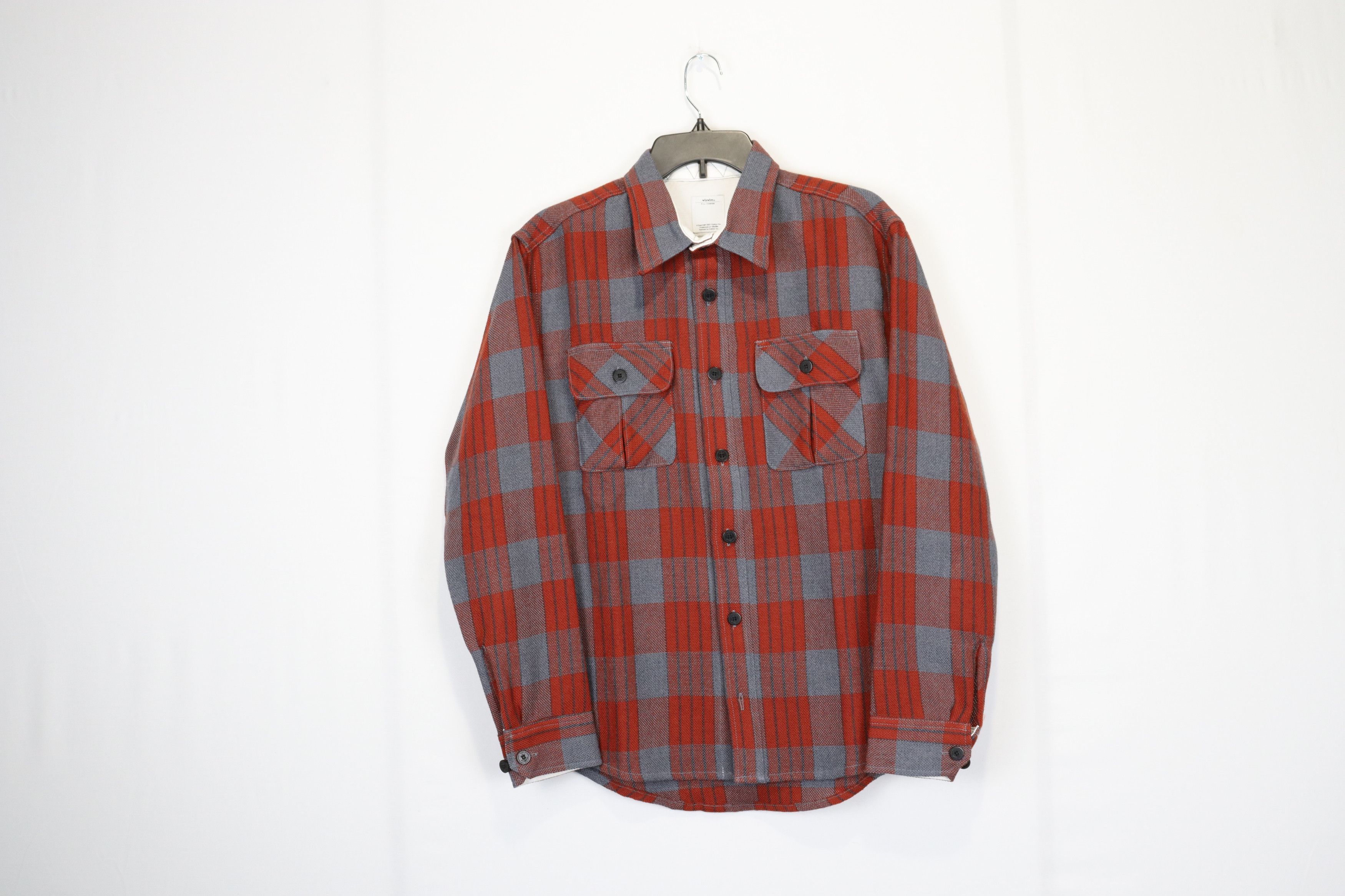 image of Visvim O1Rshd Flannel Checkered Button Up Shirt In Multicolor, Men's (Size Medium)