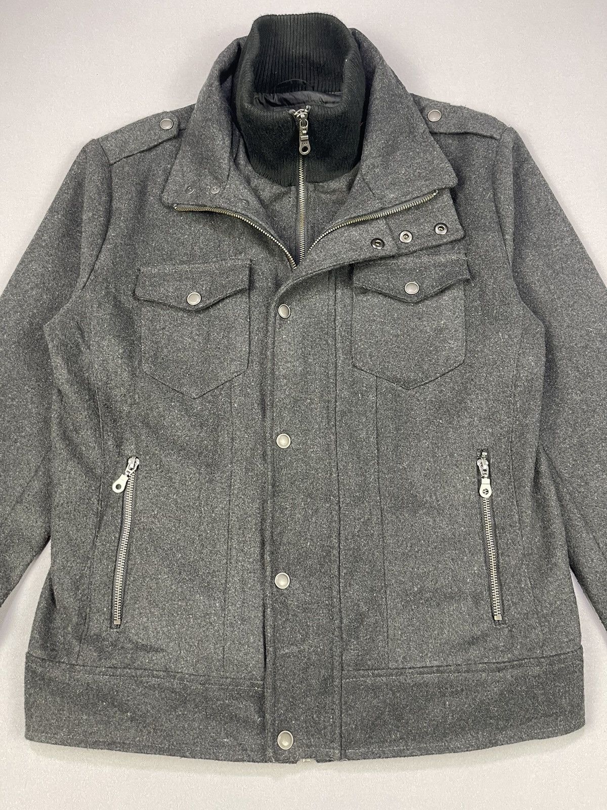 semanticdesign Semantic Design Mac Hope Double Zipper Wool Jacket Size US L / EU 52-54 / 3 - 3 Thumbnail
