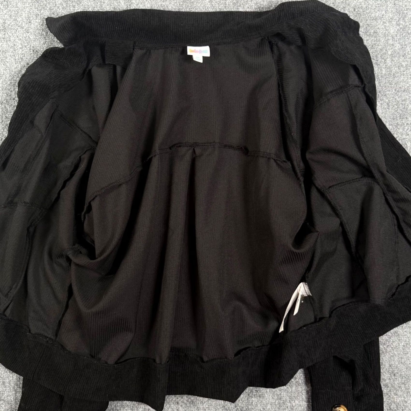 Vintage LuLaRoe Black Corduroy Jacket Shacket Button Front Pockets 2XL Womens Size XXL / US 16-18 / IT 52-54 - 4 Thumbnail