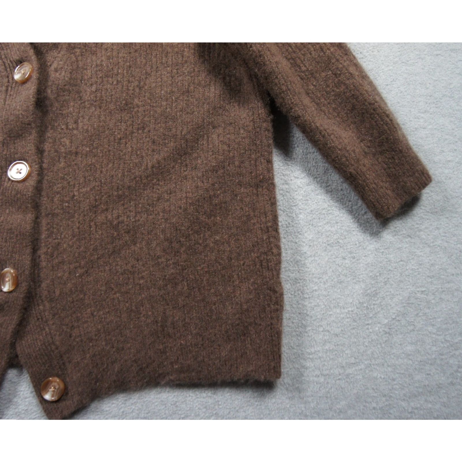 Quince Quince Sweater Womens XS Brown Cardigan Oversized Cashmere Boyfriend Short Sleeve Knit All Seasons Cardigan Mens Womens GirLs Size XS / US 0-2 / IT 36-38 - 4 Thumbnail