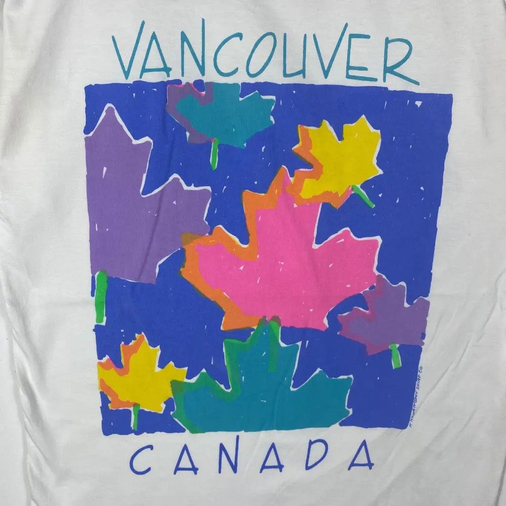 Vintage Vintage 90's VANCOUVER CANADA Art Graphic Tee Shirt Size US S / EU 44-46 / 1 - 2 Thumbnail