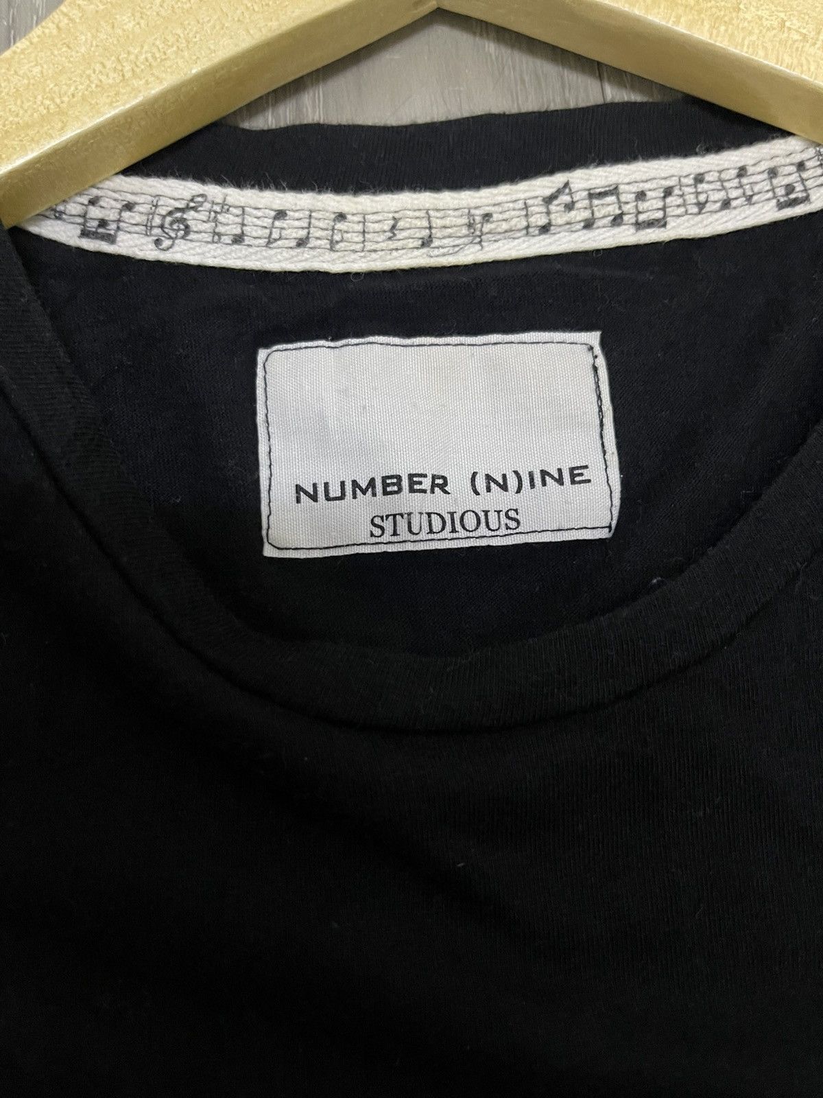 Number (N)ine Number (N)ine Studious T-shirt Musical Notes Black Size US M / EU 48-50 / 2 - 13 Thumbnail