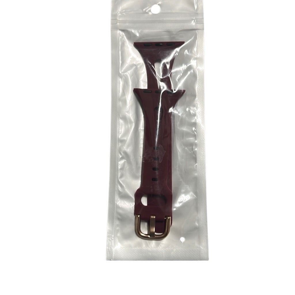 Other Apple Watch 42MM Adjustable Replacement Band Maroon Gold Buc Size ONE SIZE - 1 Thumbnail