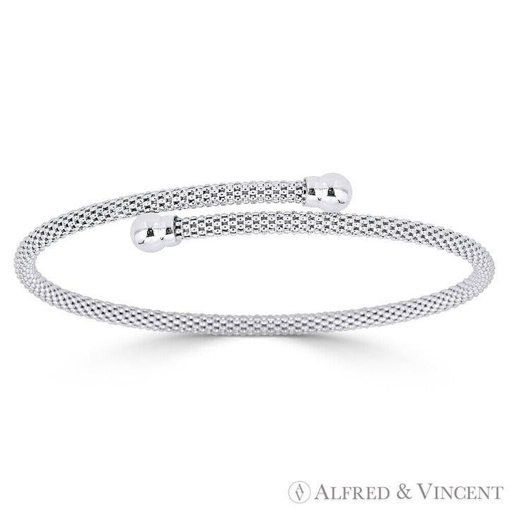 Other 5mm Ball Bead & 3mm Popcorn Link Cuff Bypass Bangle Size ONE SIZE - 1 Preview
