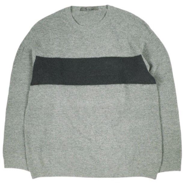 Other Yoji Yamamoto Yohji Yamamoto BLOCKING KNIT WITH ROUND NECK Wool Sweater Textile Tops MO-K43-184 DUTY FREE for USA Size ONE SIZE - 1 Thumbnail