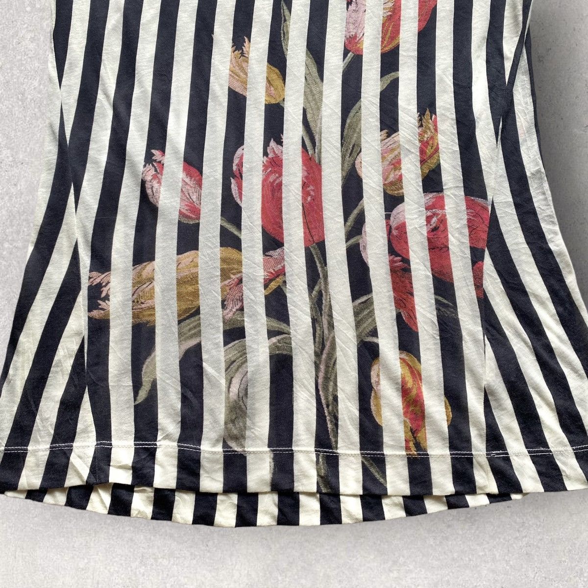 Dries Van Noten Dries Van Noten Floral Stripes Tunic Blouse Size XS / US 0-2 / IT 36-38 - 2 Thumbnail