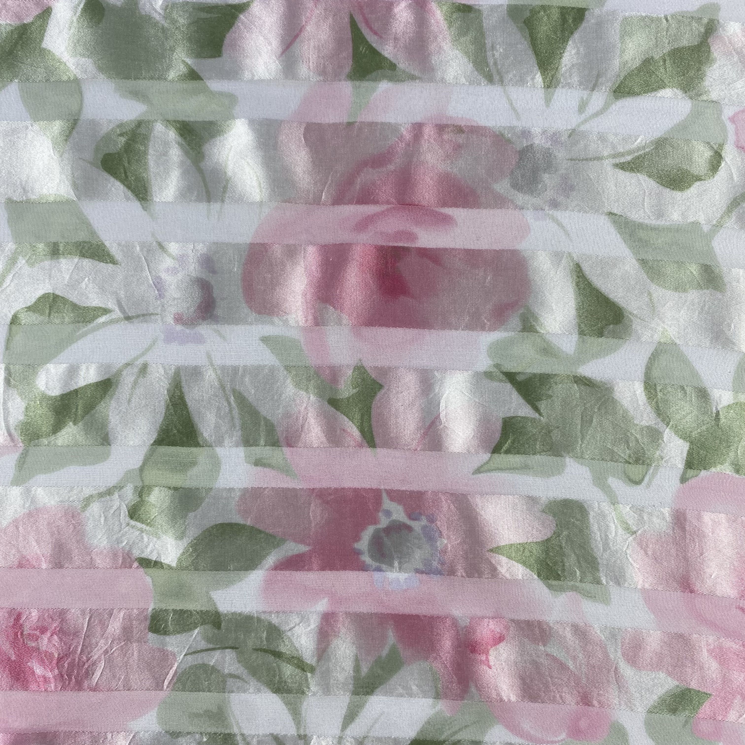 Japanese Brand × Vintage Vintage Silk Scarf Hand Rolled Floral SS065 Size ONE SIZE - 4 Thumbnail