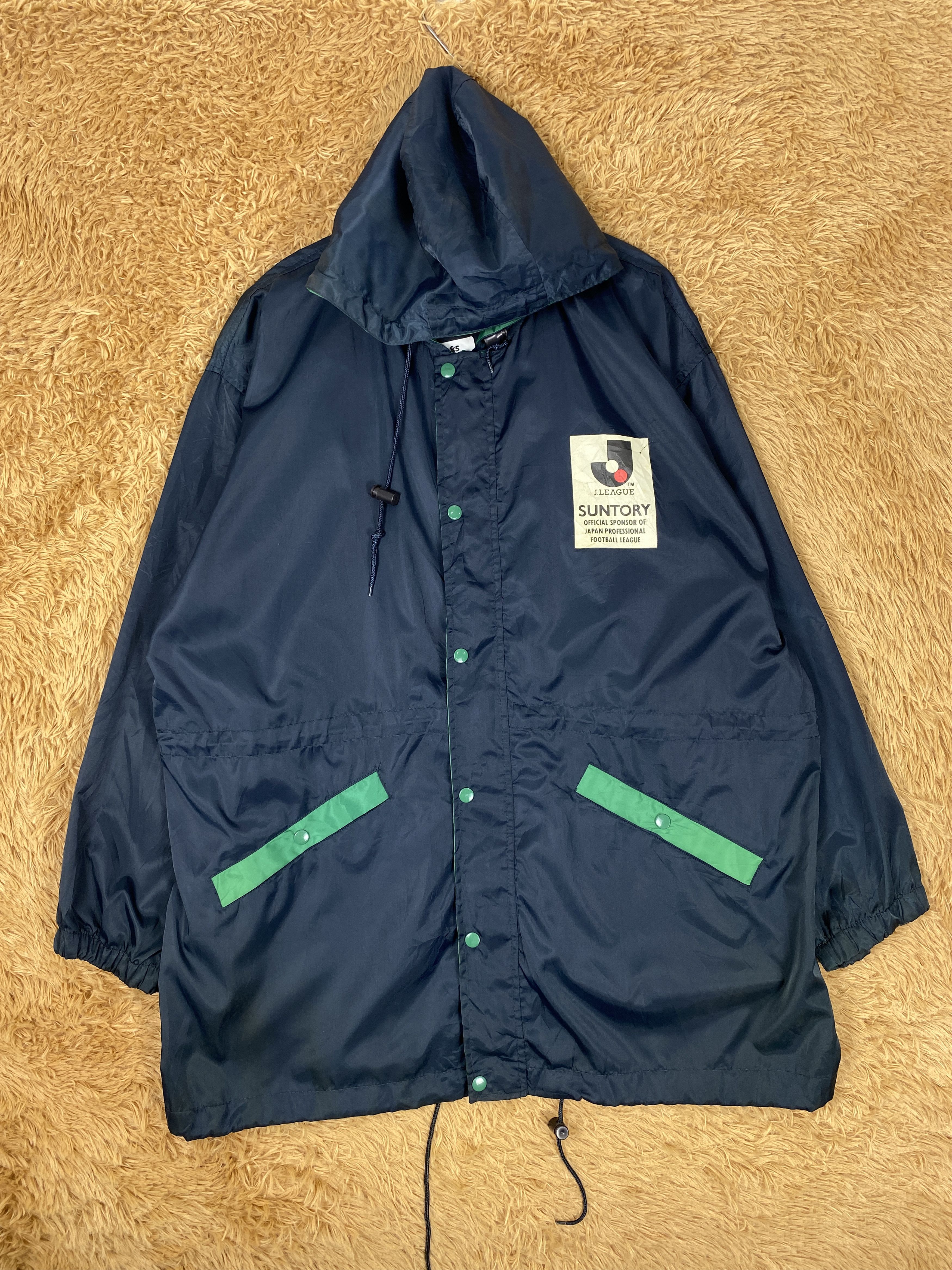 image of Vintage Suntory J League Hoodie Jacket in Dark Blue, Men's (Size XL)