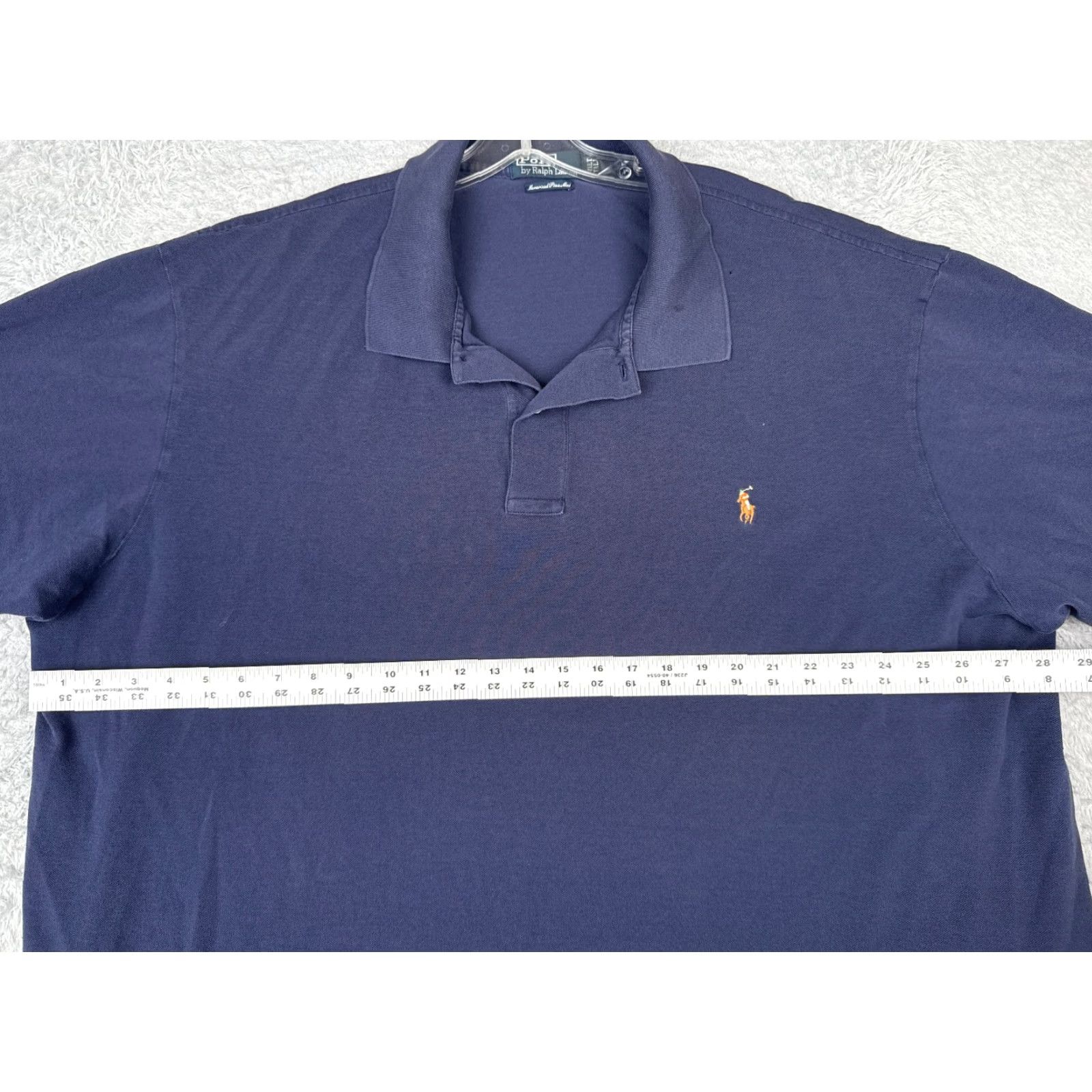 Ralph Lauren VINTAGE Ralph Lauren Polo Shirt Men 4XL Blue Short Sleeve Cotton Size US XXL / EU 58 / 5 - 7 Thumbnail