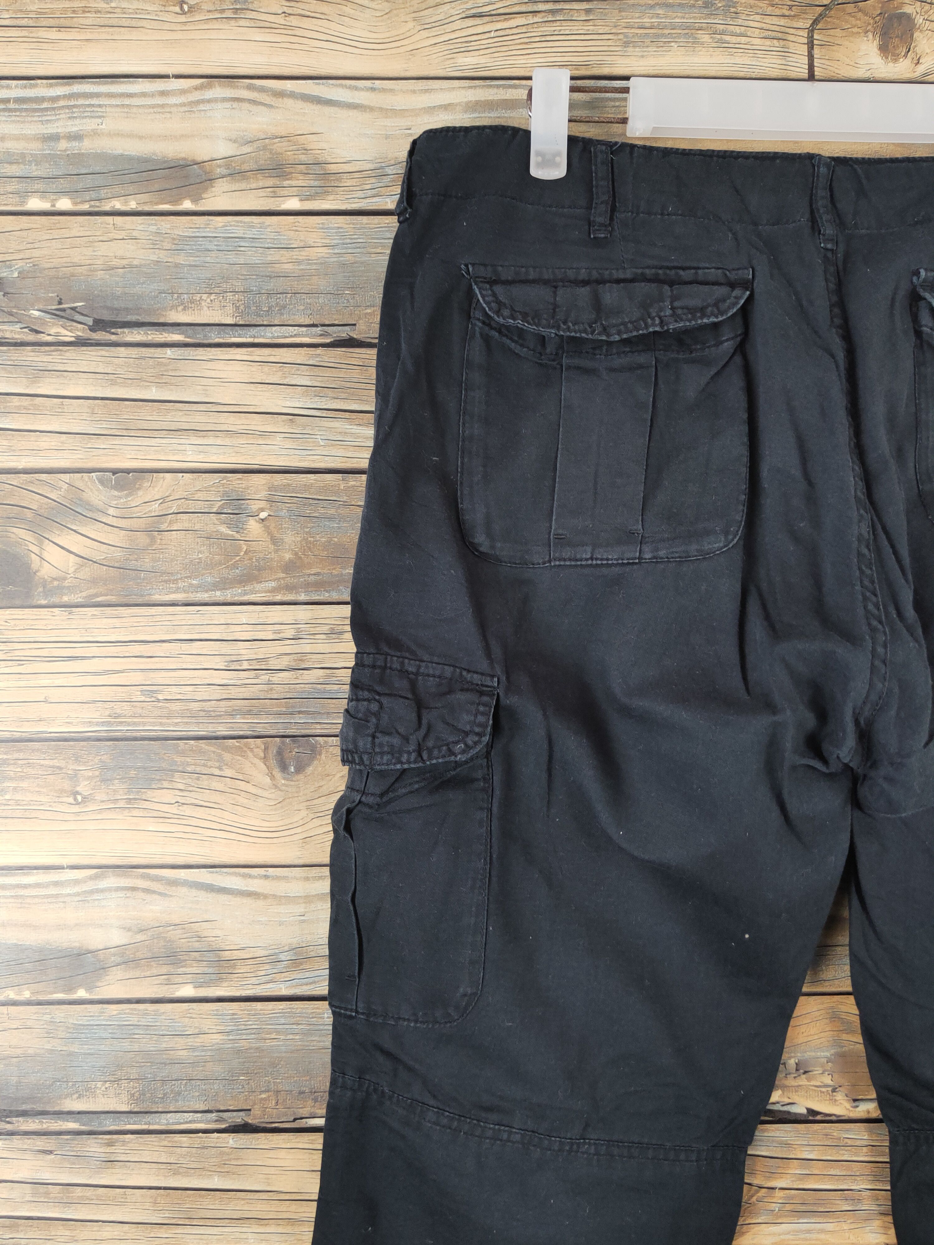 Japanese Brand Back Number Black Multipocket Tactical Cargo Pants #W1859 Size US 33 - 8 Thumbnail