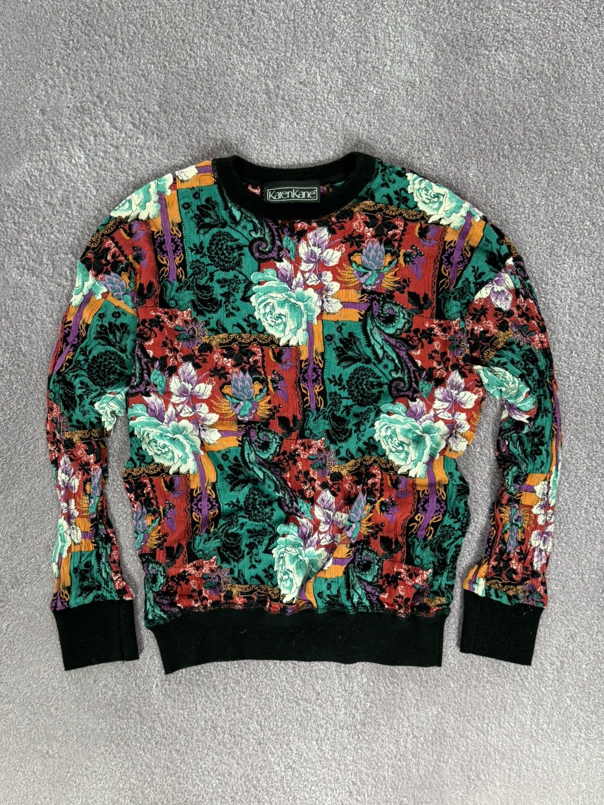 Japanese Brand Vintage Floral Pattern 90’s USA Designer Glamour Blouse Size M / US 6-8 / IT 42-44 - 1 Thumbnail