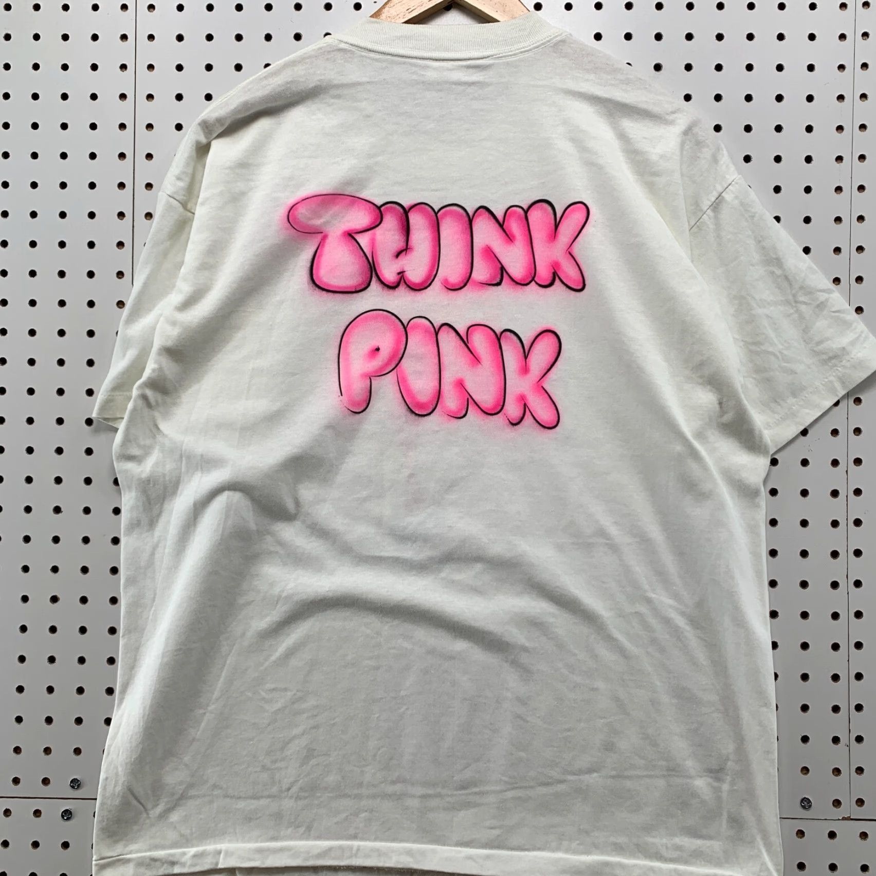 Pinko VINTAGE Flamingo Shirt Mens XL Pink 80s Crew Neck Think Pink Made USA 22x28 80s Bird Size US XL / EU 56 / 4 - 2 Thumbnail