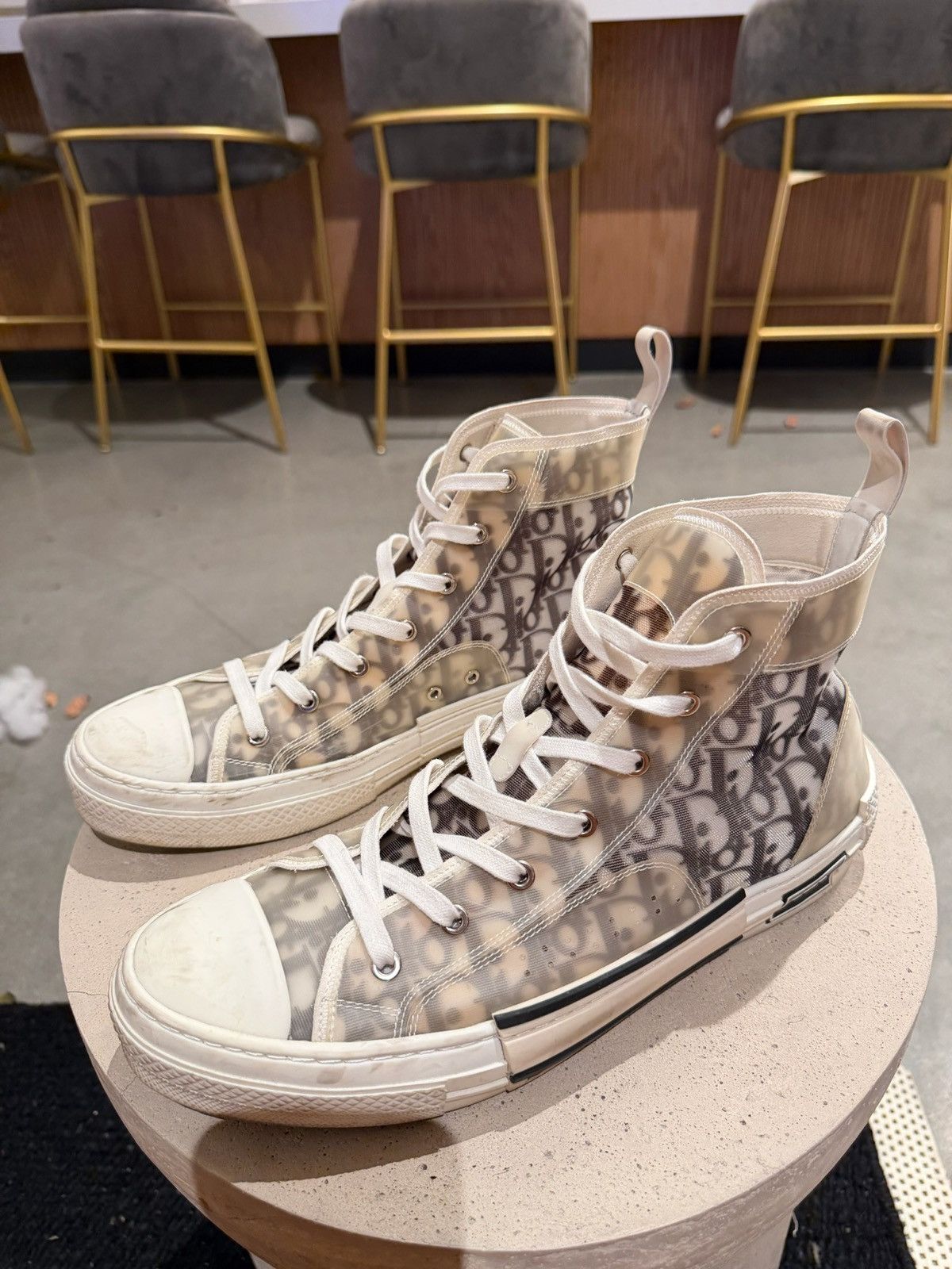 Dior STEAL! Dior Oblique B23 High top shoes Size US 11 / EU 44 - 3 Thumbnail