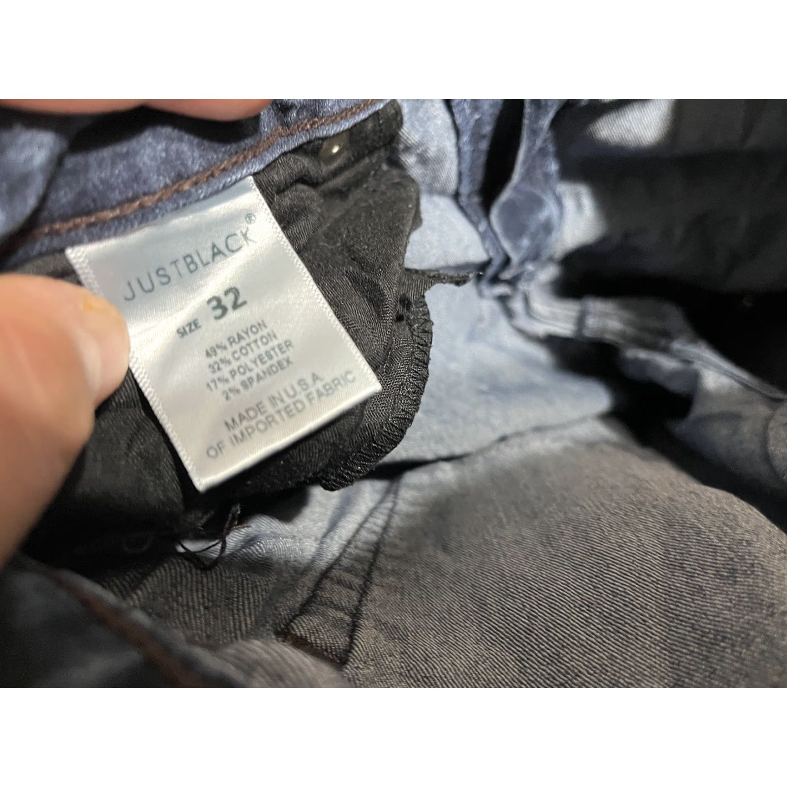 Vintage VINTAGE JUST BLACK Womens Jeans Skinny High Rise Cotton Stretch Size 32 Blue US Made Size 24" / US 00 / IT 34 - 6 Thumbnail
