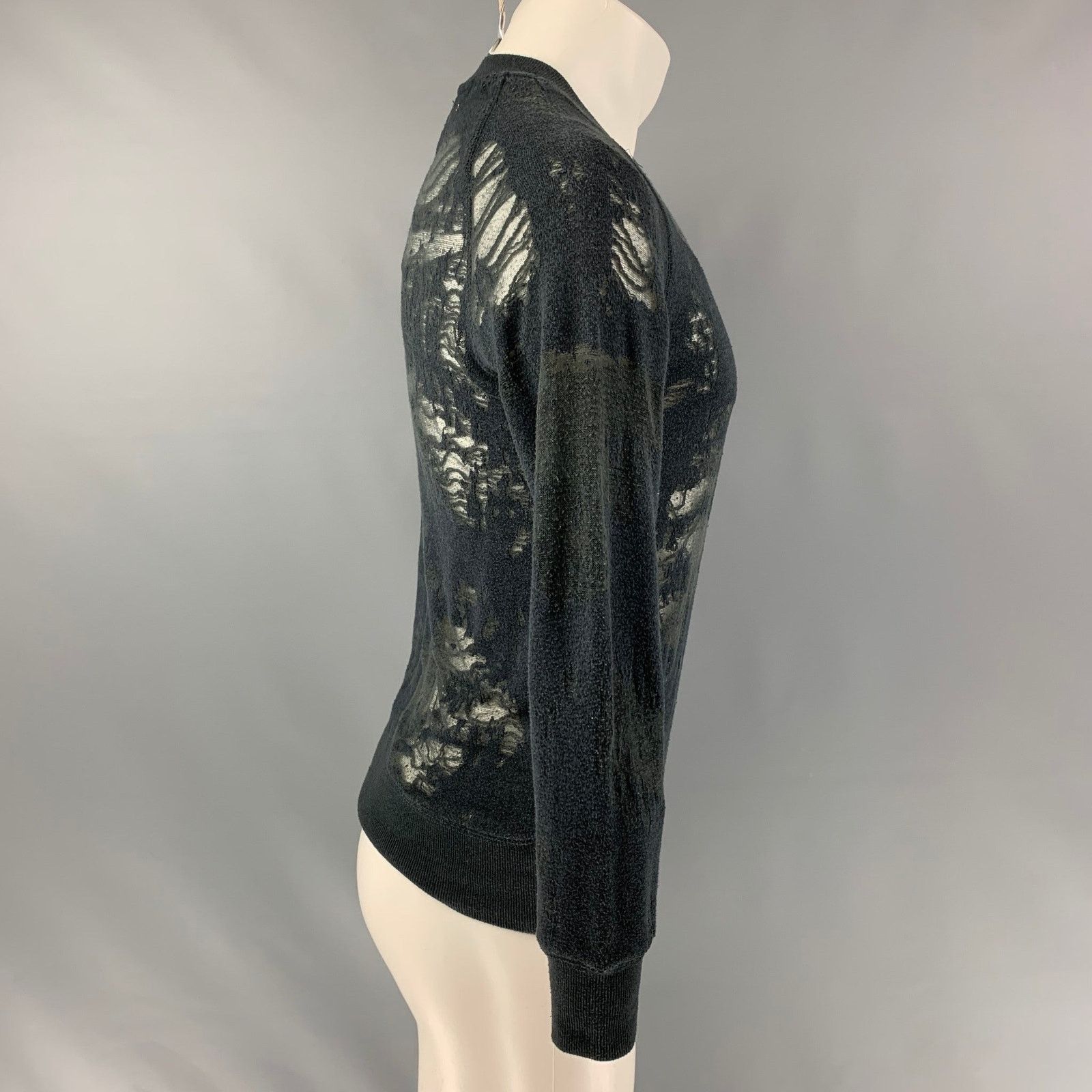 Iro Size S Dark Gray Distressed Cotton Long Sleeve Pullover Size US S / EU 44-46 / 1 - 2 Thumbnail