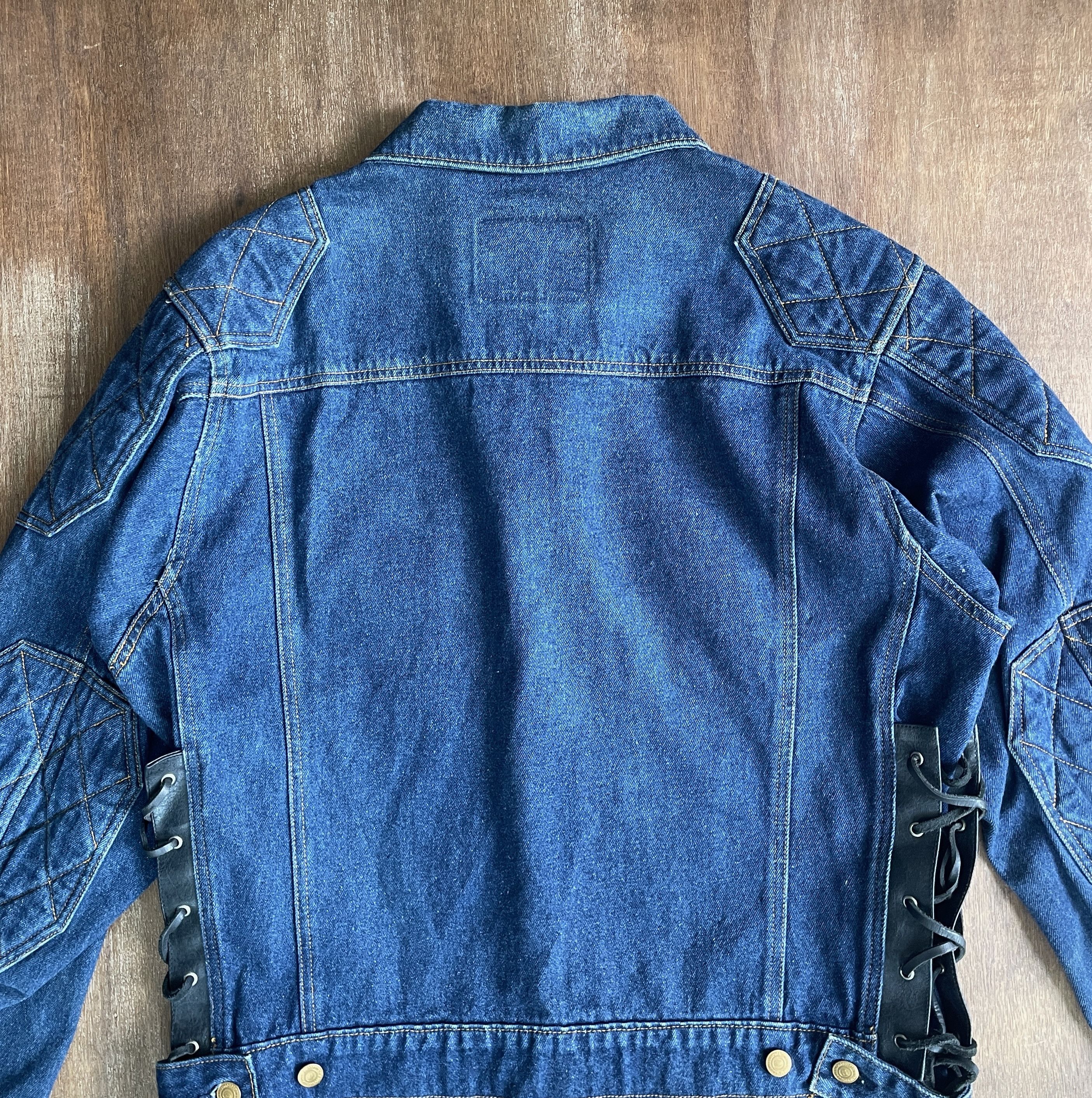 Kadoya KADOYA K Denim Leather Trim Jacket Size US L / EU 52-54 / 3 - 11 Thumbnail