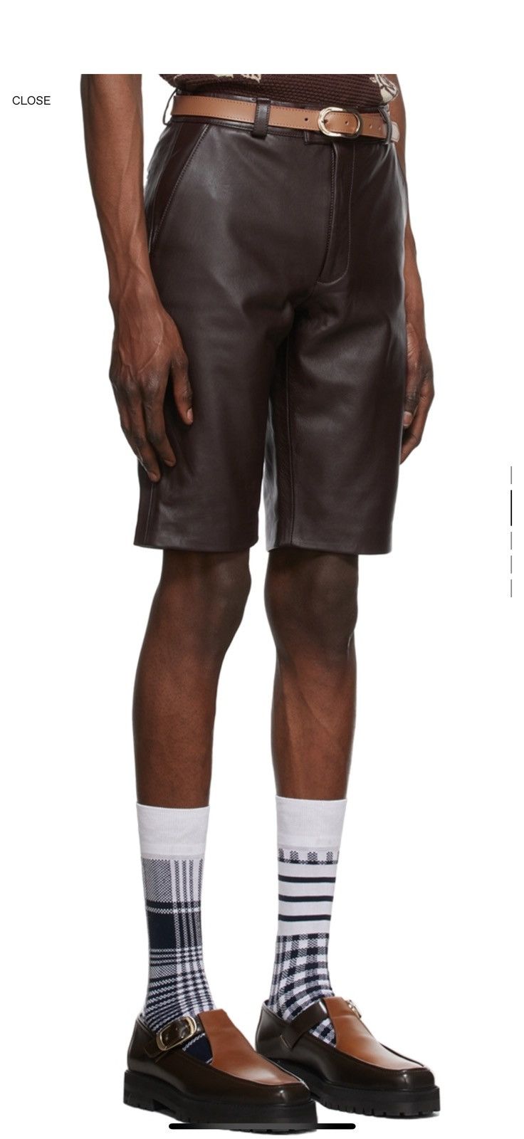 Ernest W. Baker Ernest W. Baker Brown Leather Shorts Size US 30 / EU 46 - 2 Thumbnail