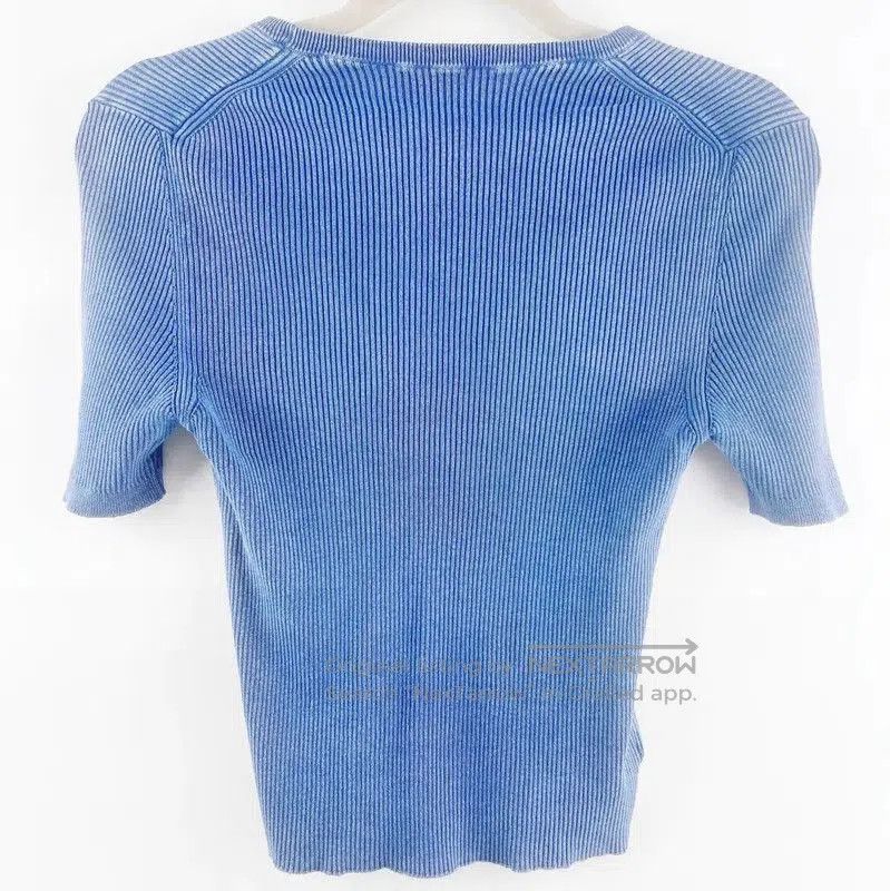 Miu Miu Miu Miu Blue Cotton Women's T-Shirt . Size M / US 6-8 / IT 42-44 - 4 Thumbnail