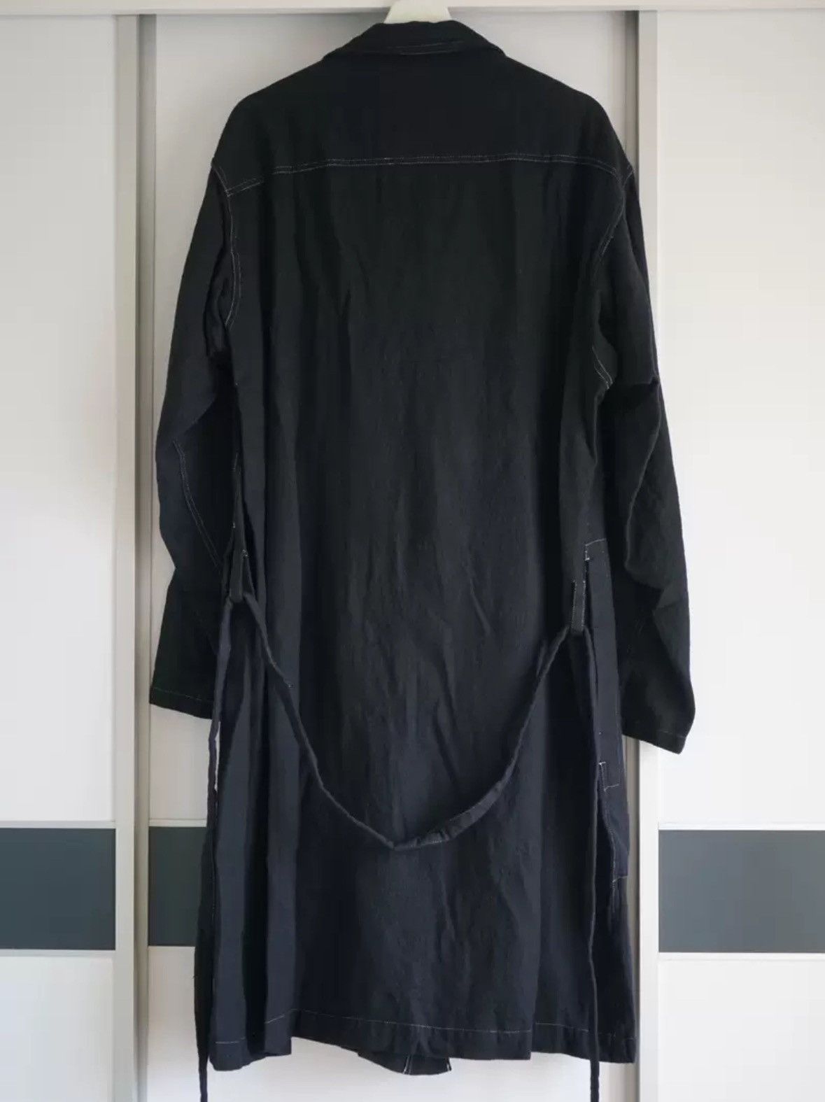 Yohji Yamamoto Yohji Yamamoto 17aw Bright Thread Waist Wool Coat Size US XL / EU 56 / 4 - 2 Thumbnail