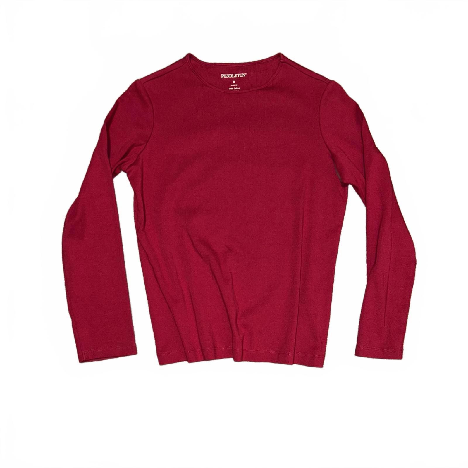 Pendleton Pendleton 100% Cotton Long Sleeve Top red size small womens Size S / US 4 / IT 40 - 1 Thumbnail