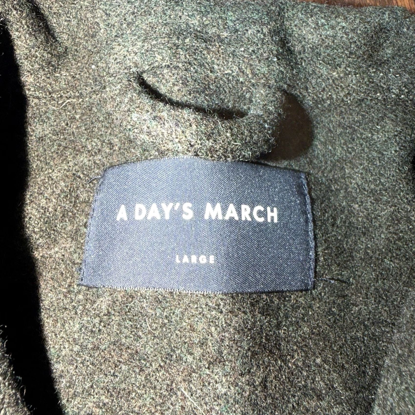 A Day's March A DAY'S MARCH Men's Green Wool Blend Button Up Size Large Triple Pocket Jacket Size US L / EU 52-54 / 3 - 3 Thumbnail