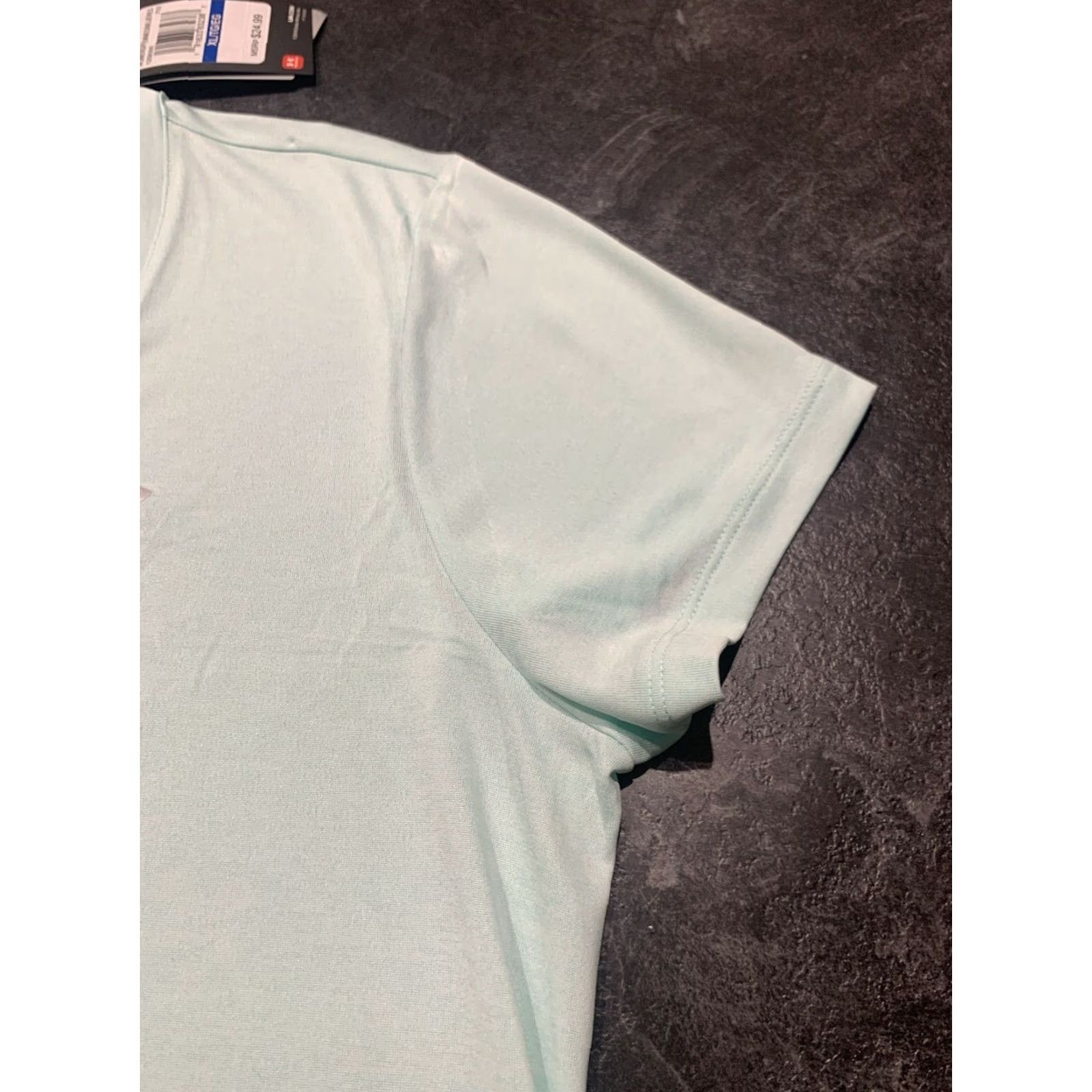 Under Armour Under Armour T-Shirt Womens XL Activewear V-Neck Green HeatGear Pullover Size XL / US 12-14 / IT 48-50 - 2 Thumbnail