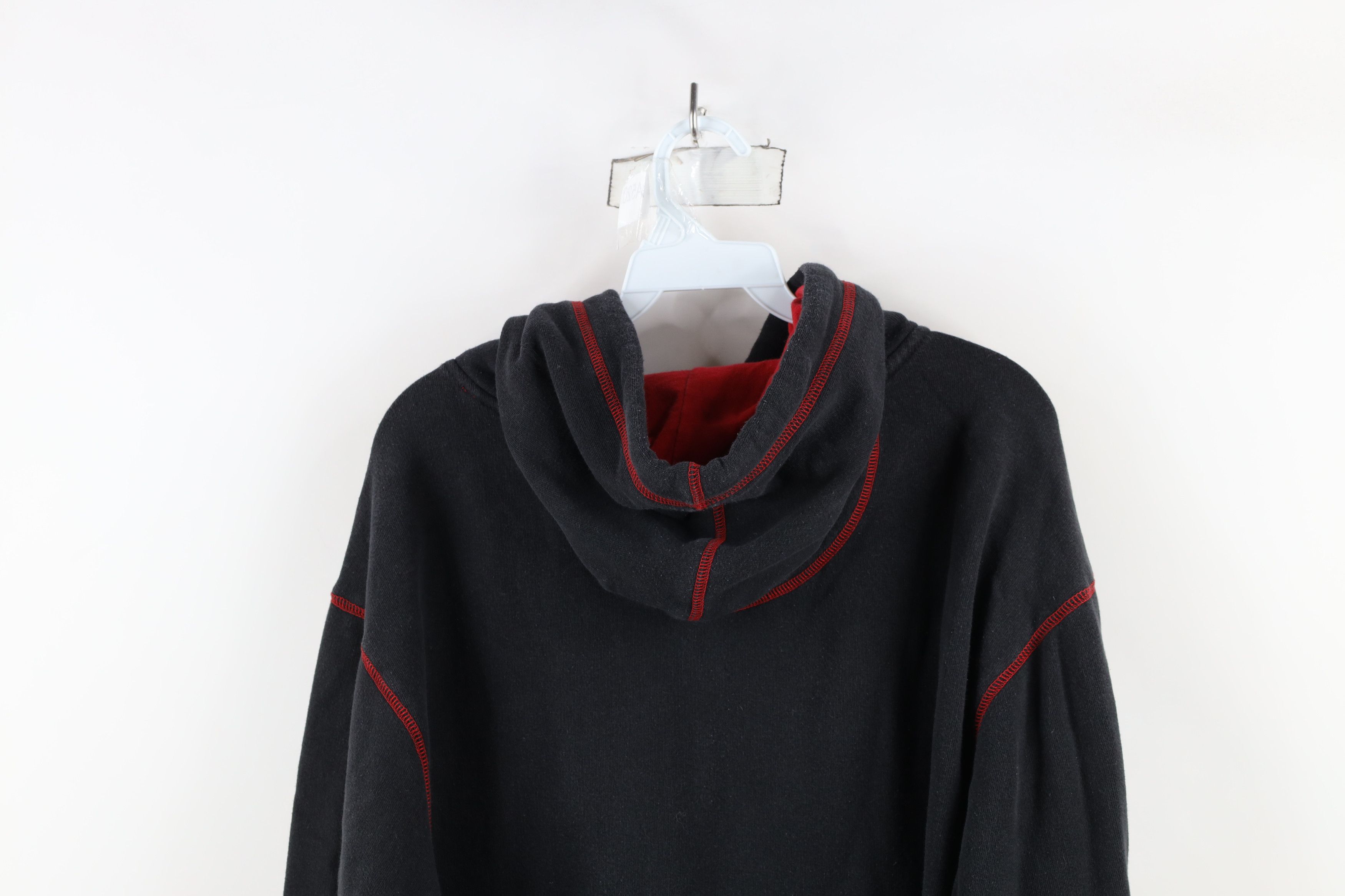 Vintage Vintage 90s Y2K Streetwear Blank Hoodie Sweatshirt Black Size US M / EU 48-50 / 2 - 13 Thumbnail