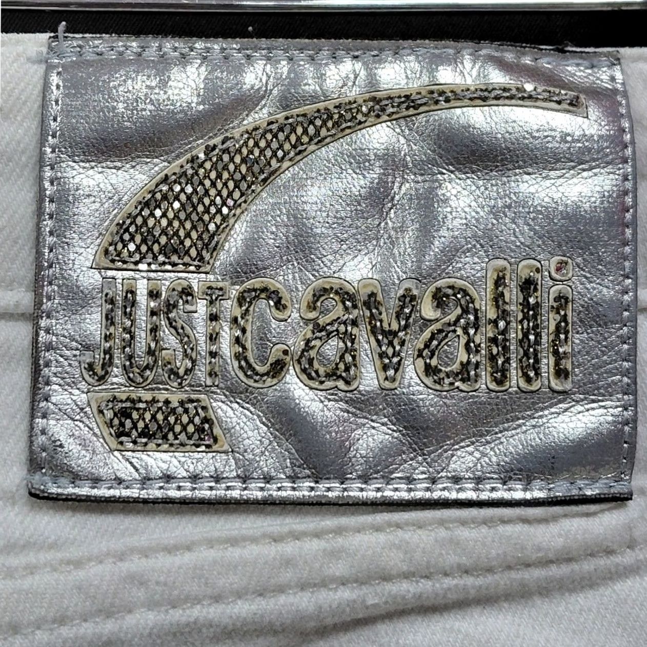 Just Cavalli Just Cavalli White Jeans Slim Women Size 27 Denim Cotton Solid Stretch Button Jeans Womens Size 27" / US 4 / IT 40 - 5 Thumbnail